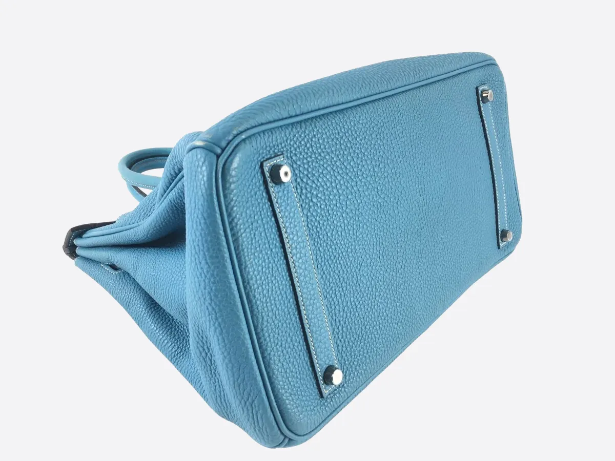 Herms Blue Togo Leather Birkin 35