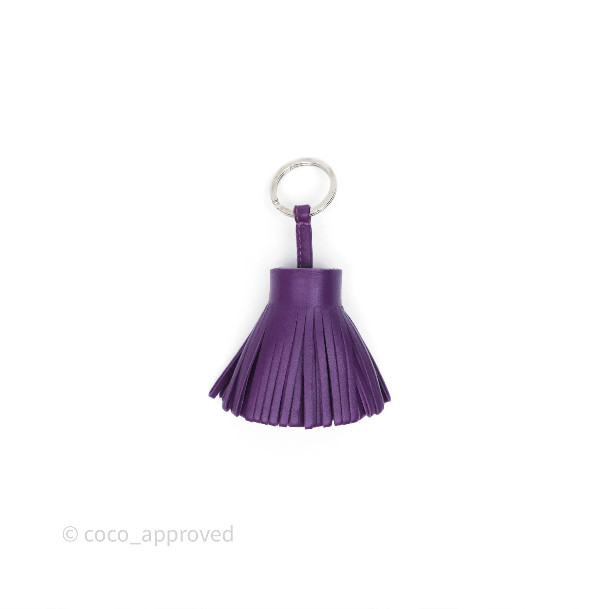 Herms Carmen Key Ring Violet Lambskin