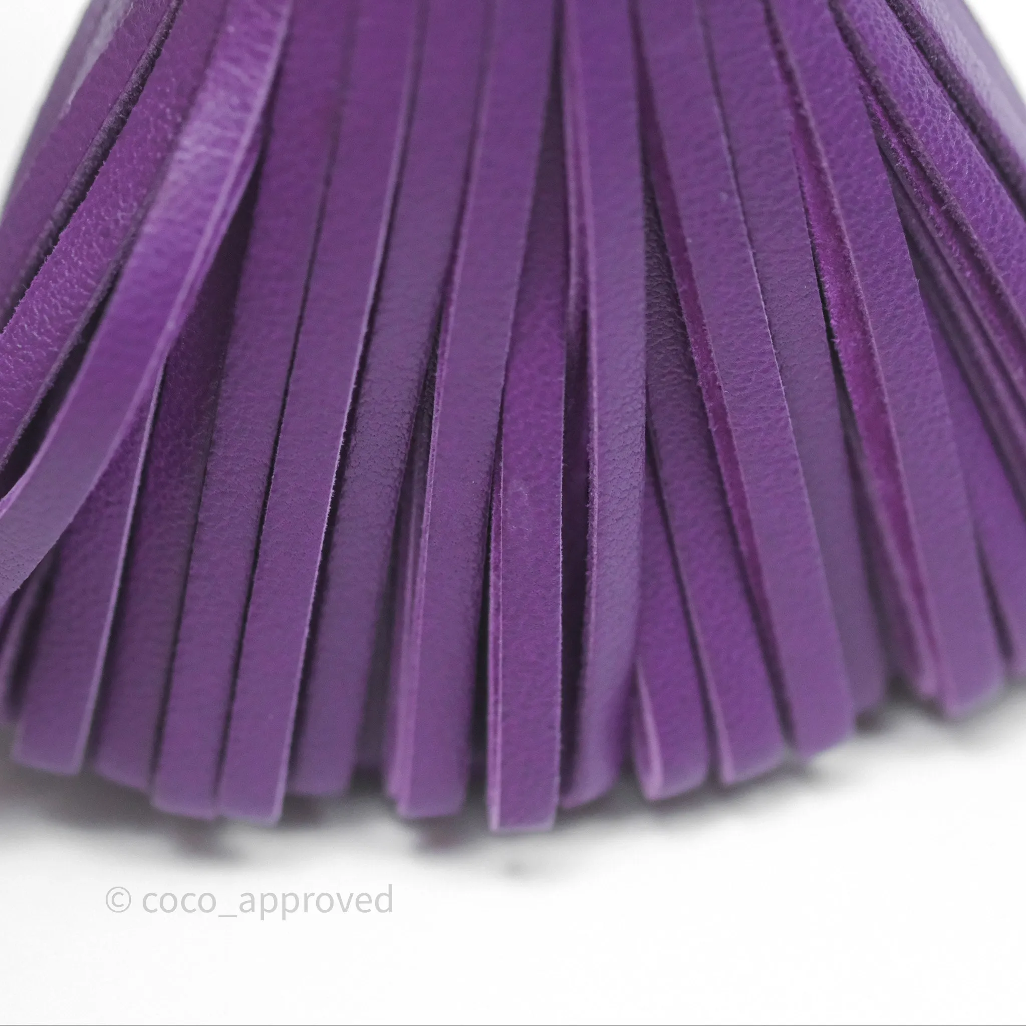 Herms Carmen Key Ring Violet Lambskin