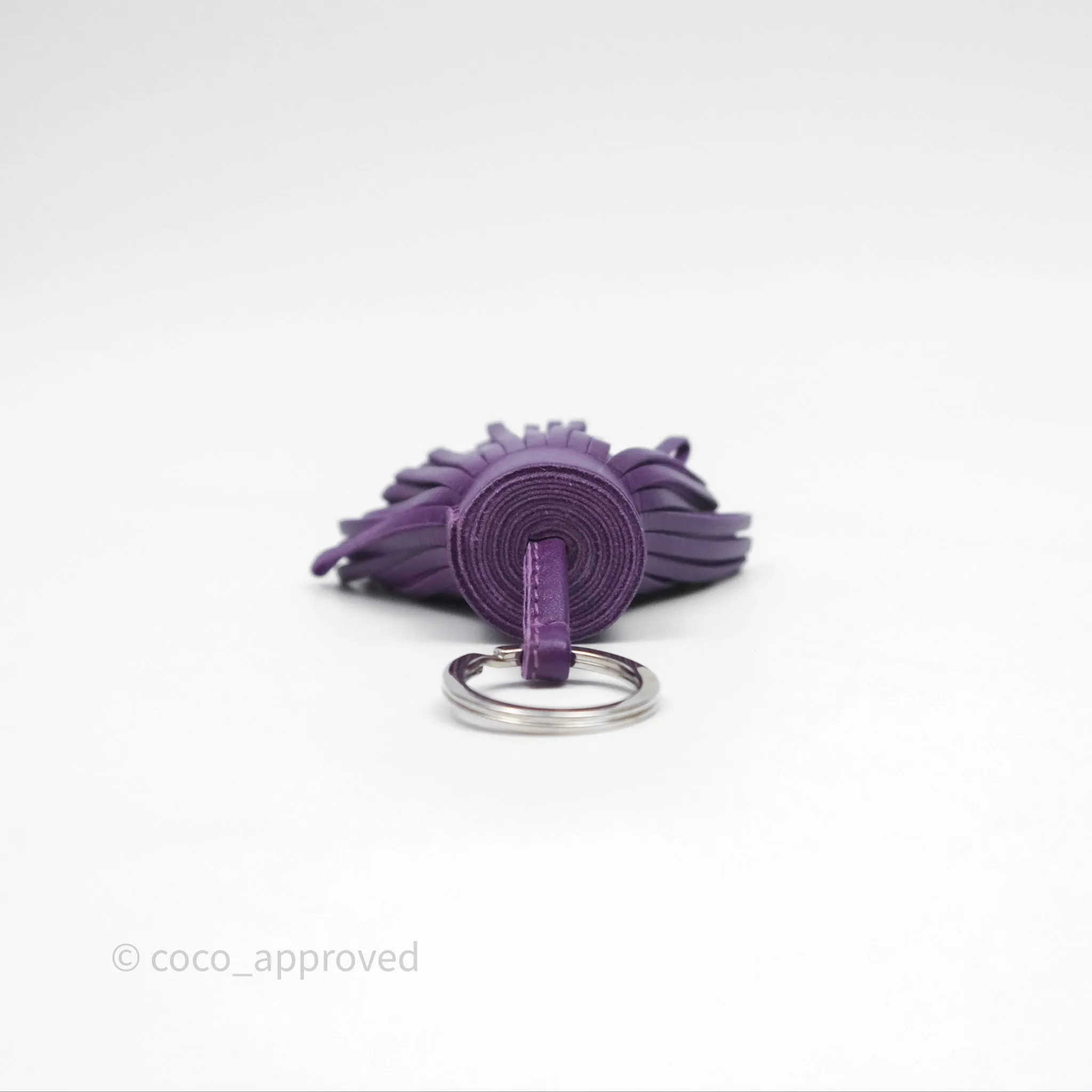 Herms Carmen Key Ring Violet Lambskin