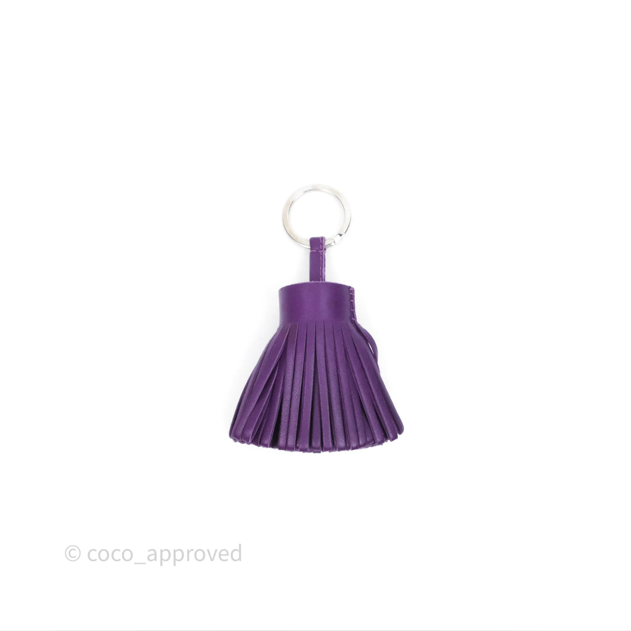 Herms Carmen Key Ring Violet Lambskin