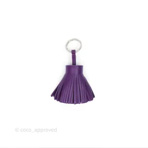 Herms Carmen Key Ring Violet Lambskin