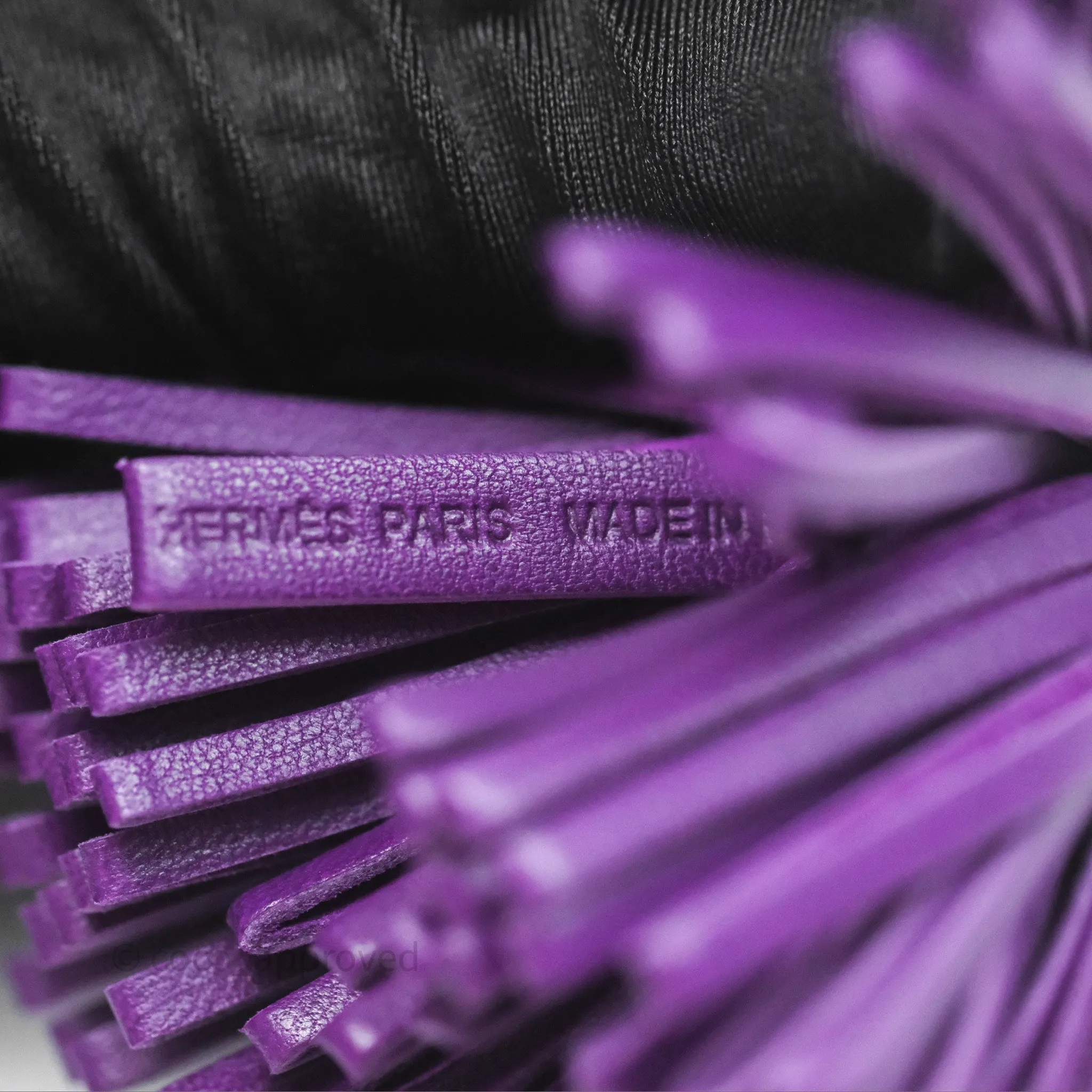 Herms Carmen Key Ring Violet Lambskin