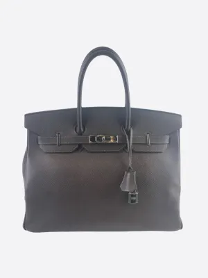 Herms Chocolate Epsom Leather Birkin 35