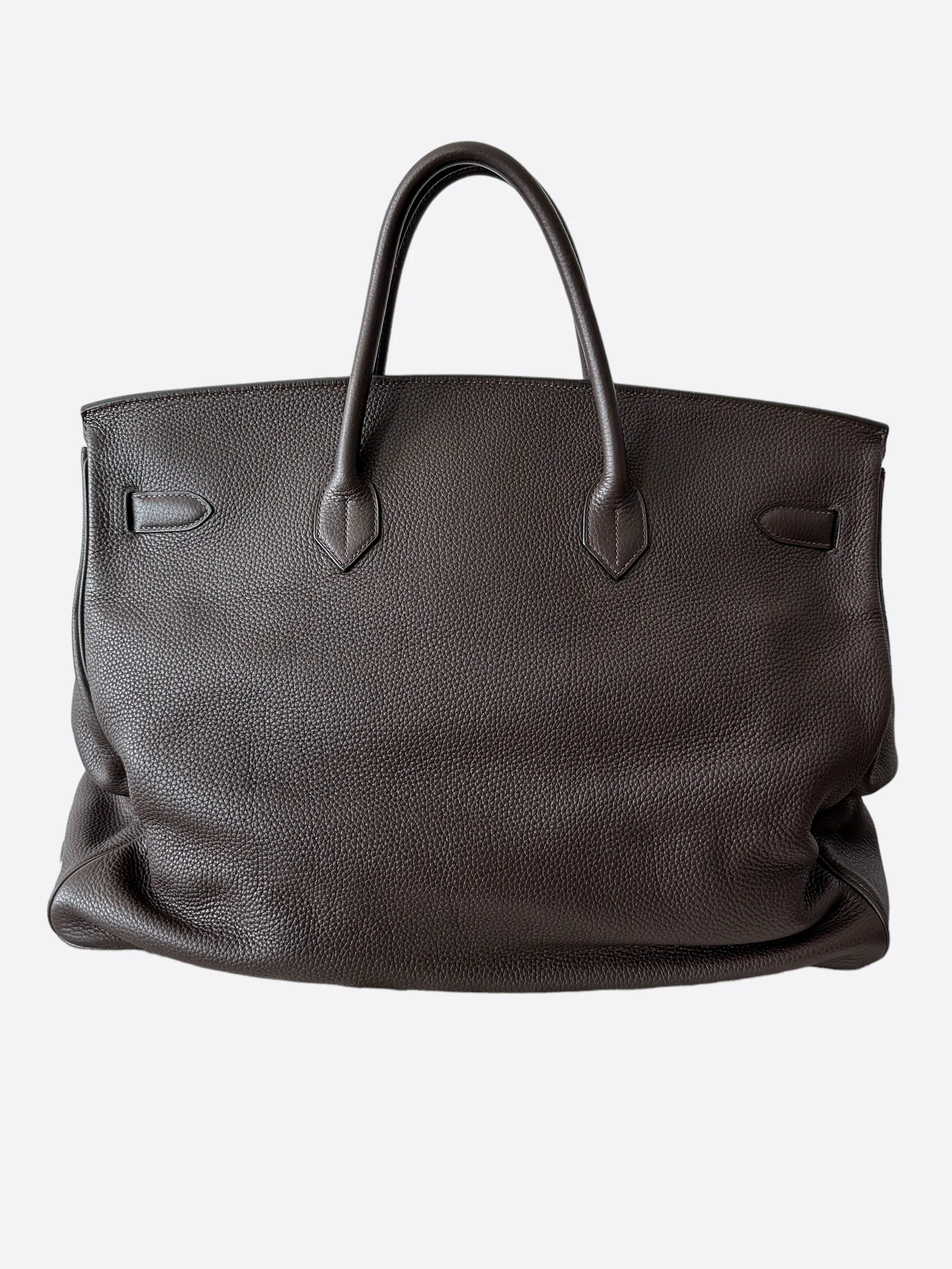 Herms Dark Brown Clemence Birkin 50