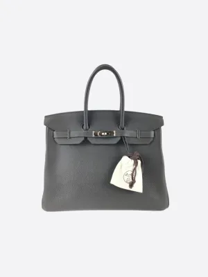 Herms Graphite Gray Togo Leather Birkin 35
