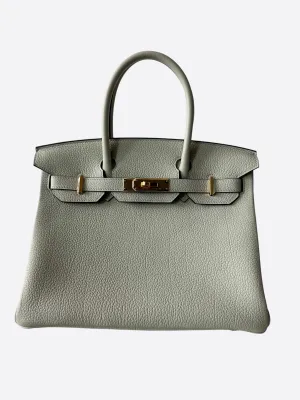 Herms Gris Neve Togo Birkin 30