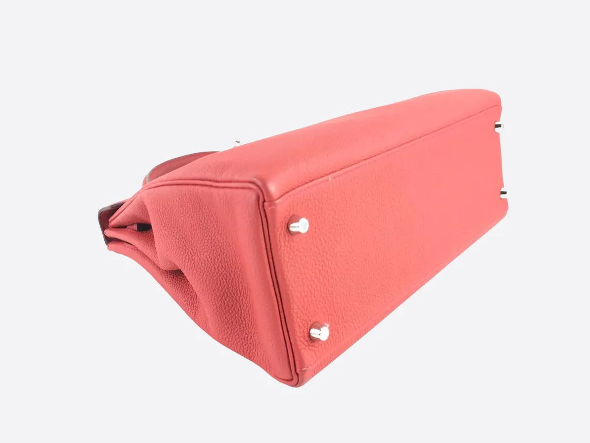 Herms Light Red Epsom Leather Kelly 32