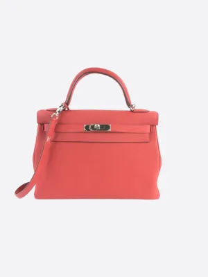 Herms Light Red Epsom Leather Kelly 32