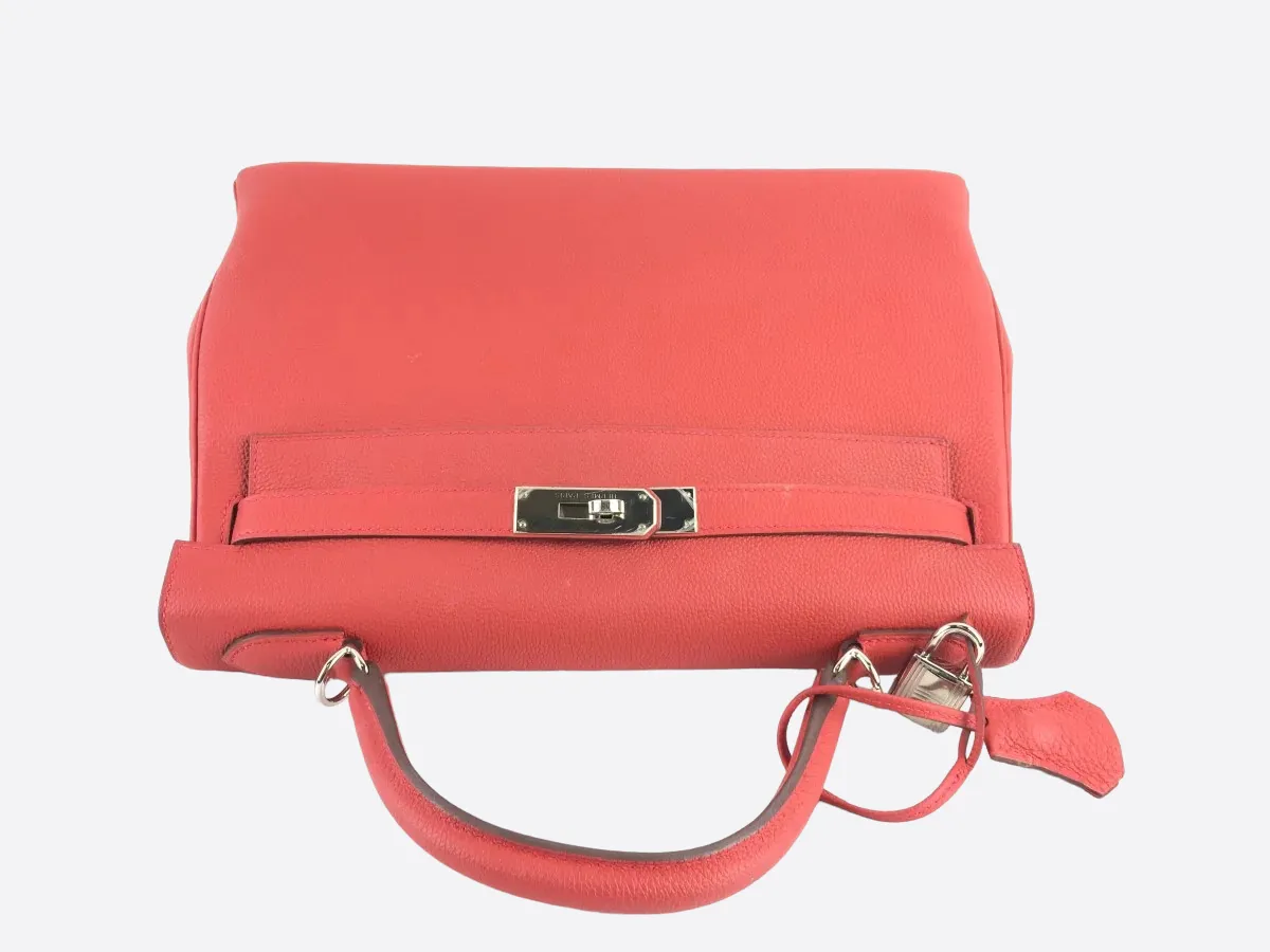 Herms Light Red Epsom Leather Kelly 32