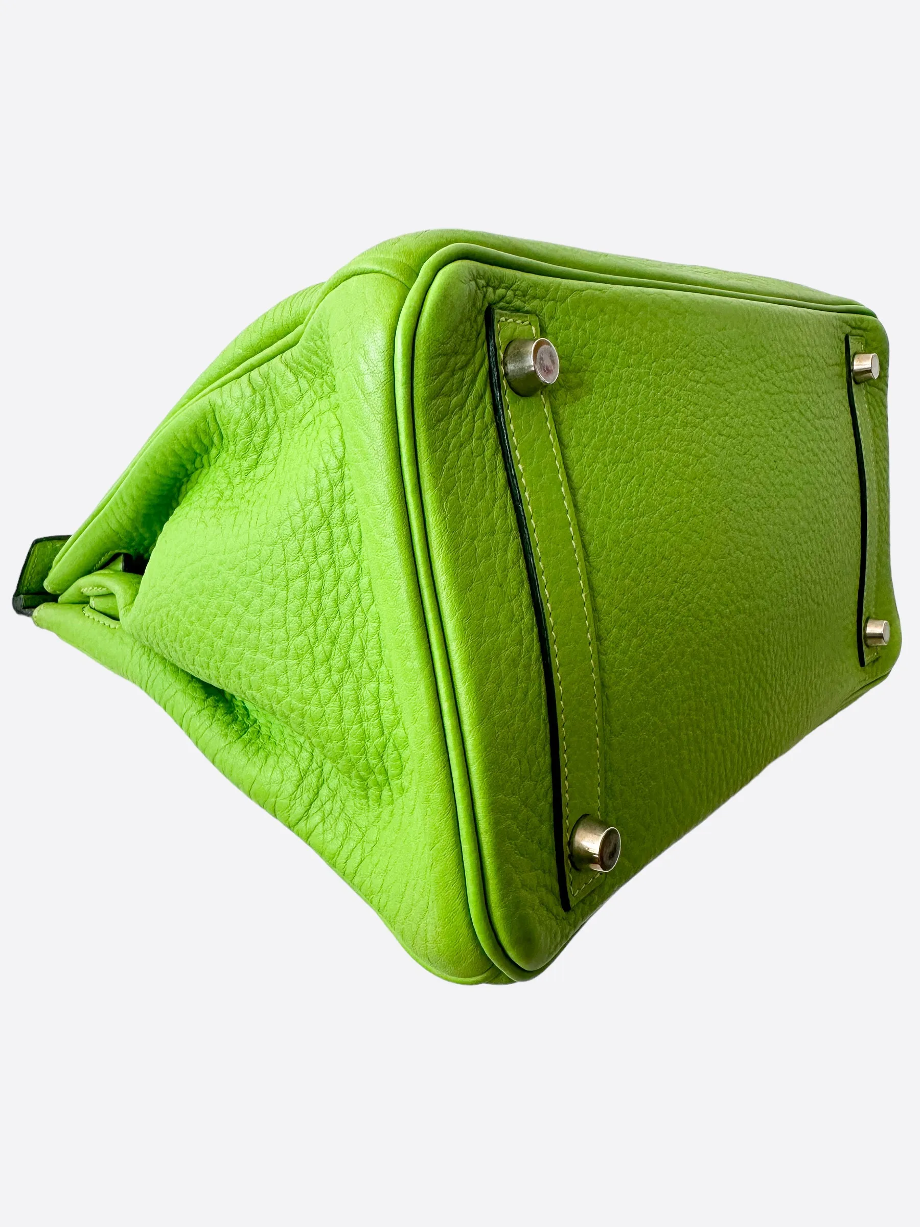 Herms Lime Green Togo Leather Birkin 30