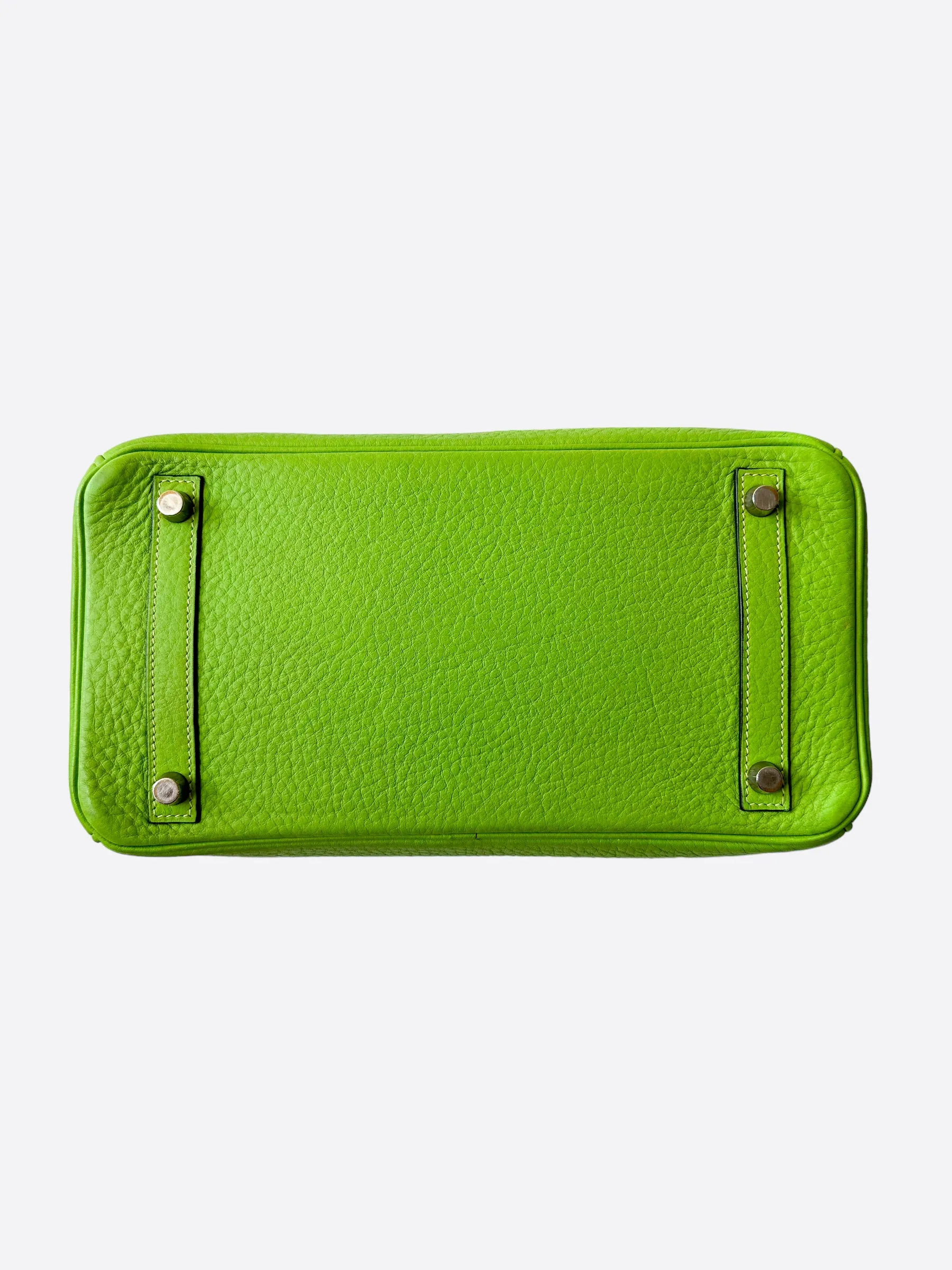 Herms Lime Green Togo Leather Birkin 30