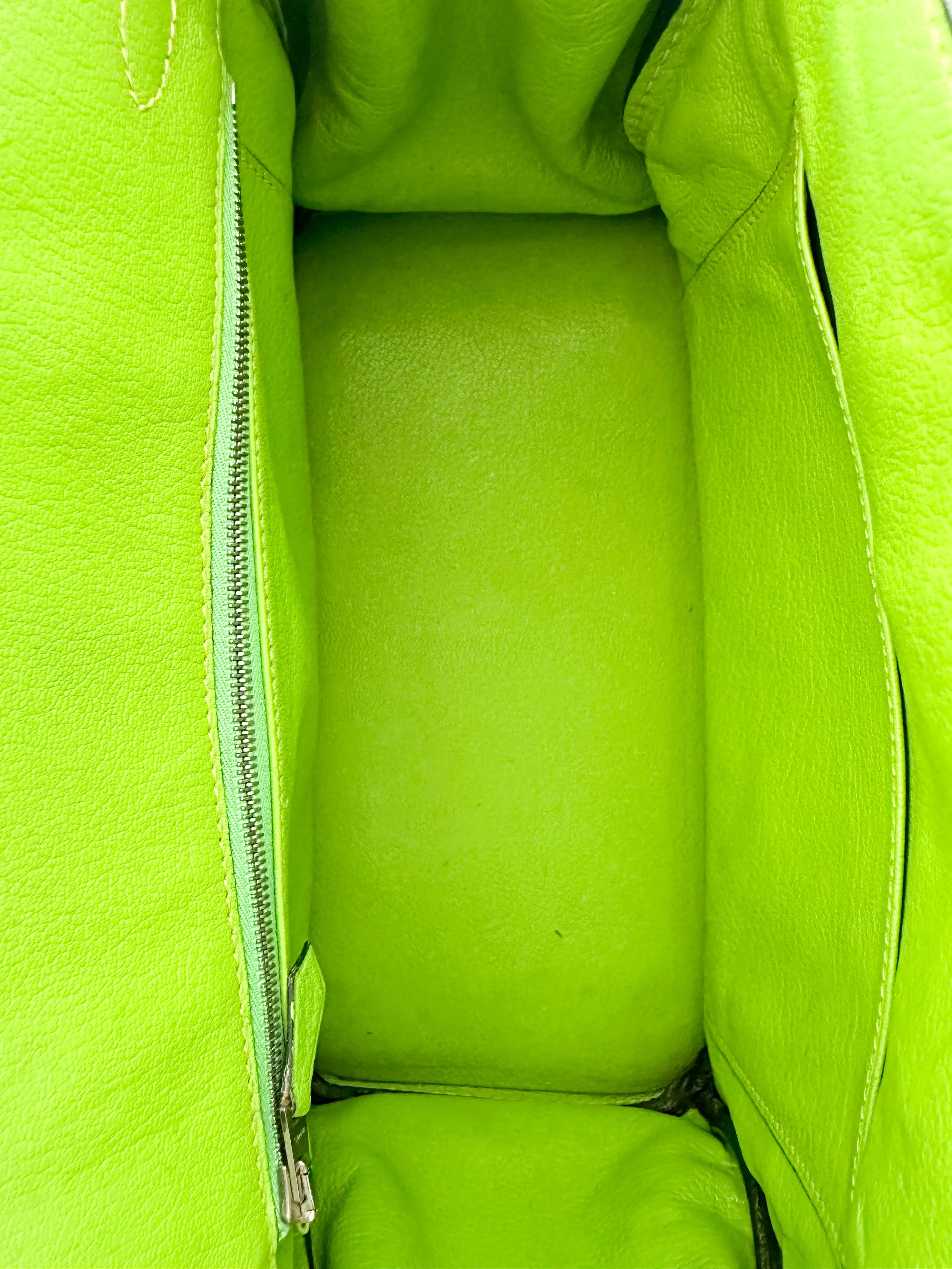 Herms Lime Green Togo Leather Birkin 30