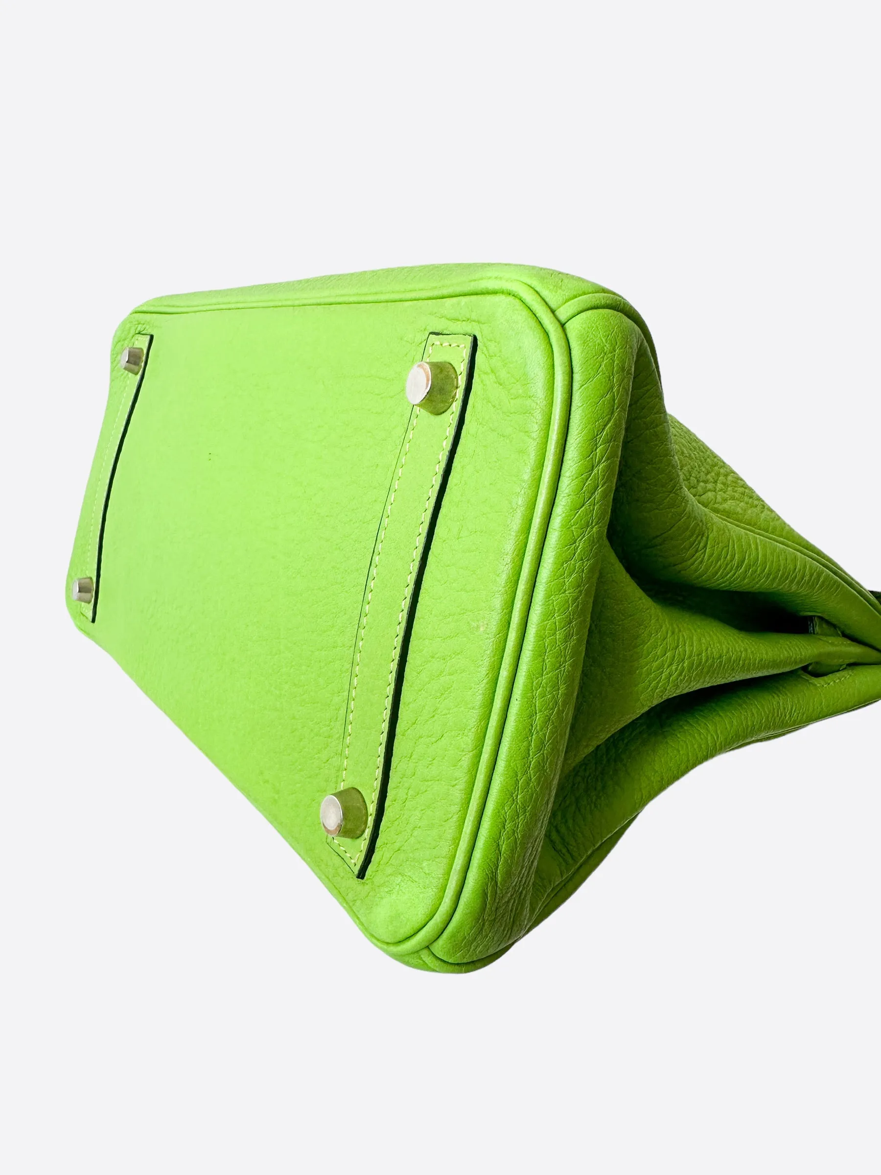 Herms Lime Green Togo Leather Birkin 30