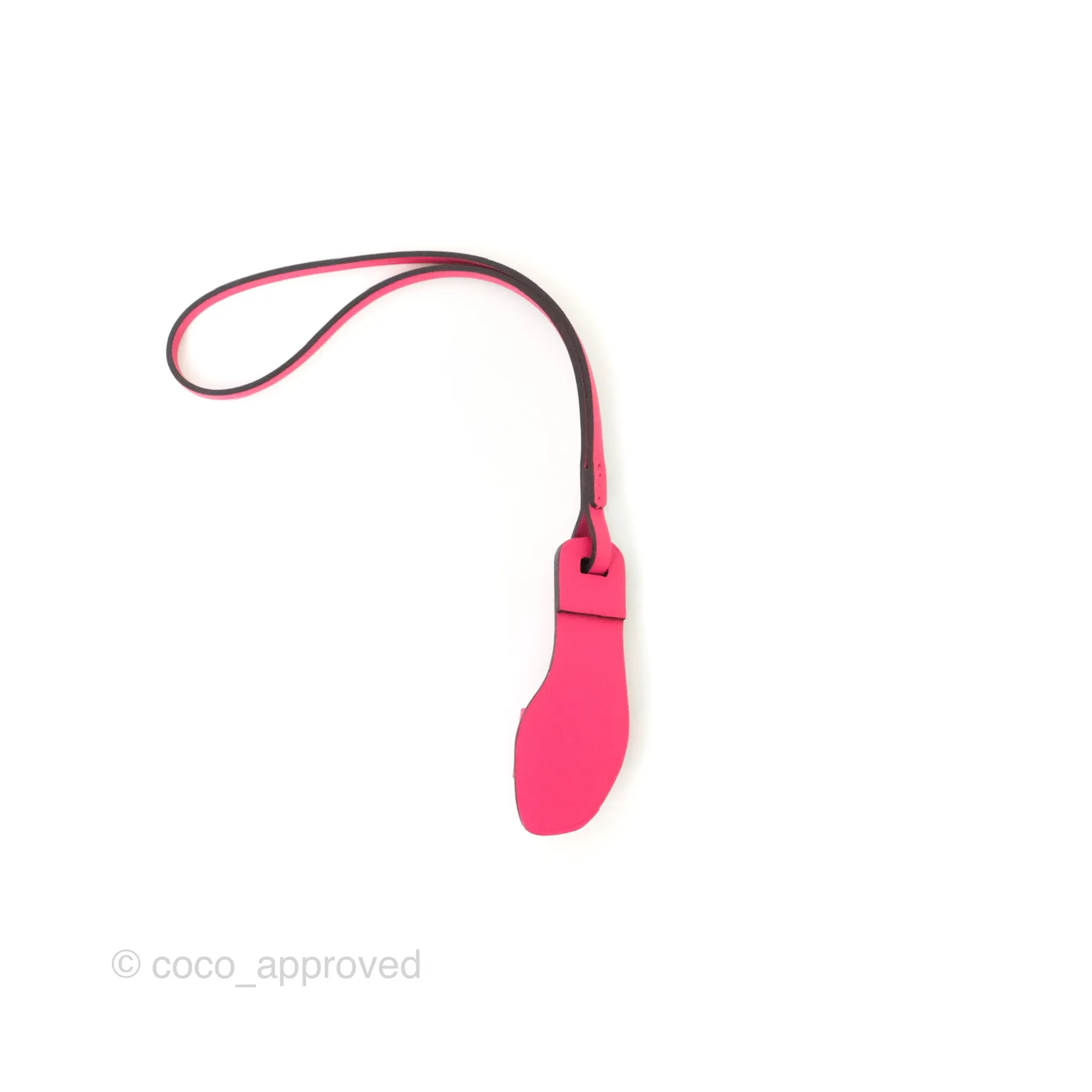 Herms Oran Nano Bag Charm Rose Mexico Epsom