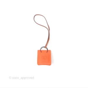 Herms Orange Shopping Bag Charm