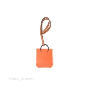 Herms Orange Shopping Bag Charm