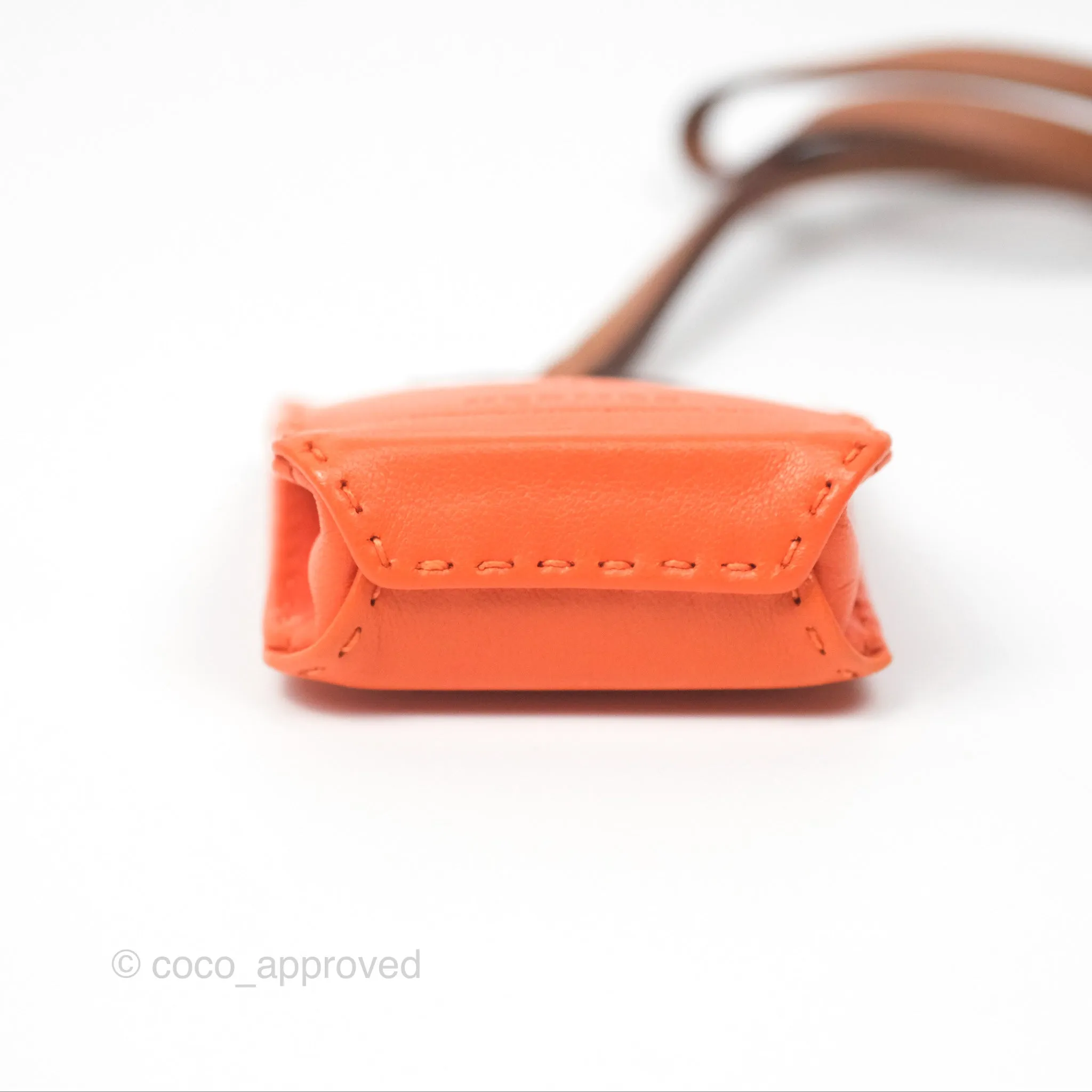 Herms Orange Shopping Bag Charm