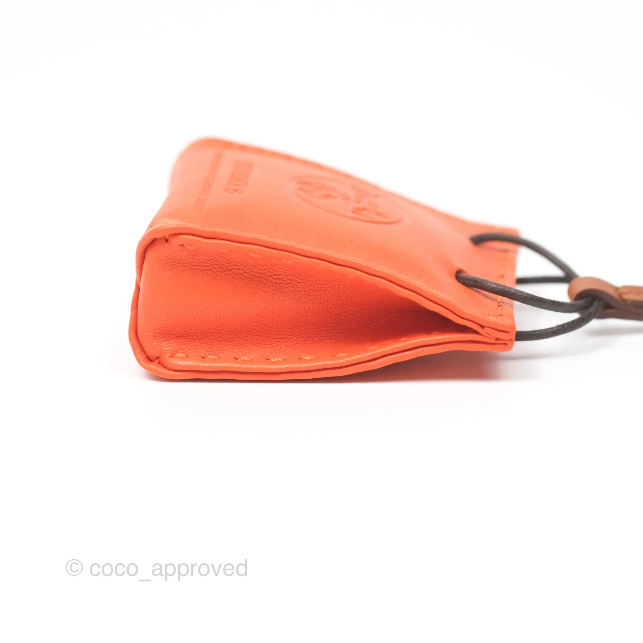 Herms Orange Shopping Bag Charm