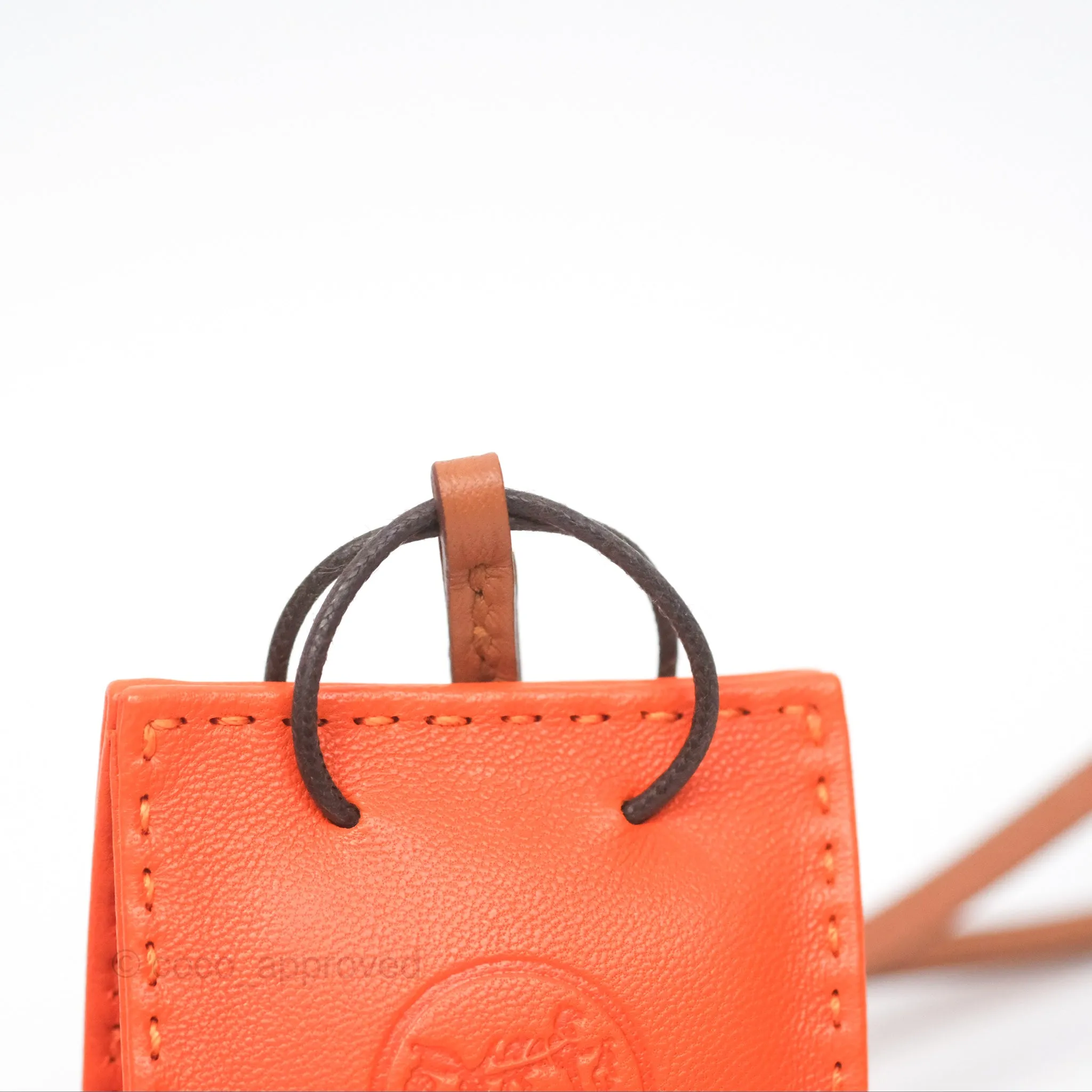 Herms Orange Shopping Bag Charm