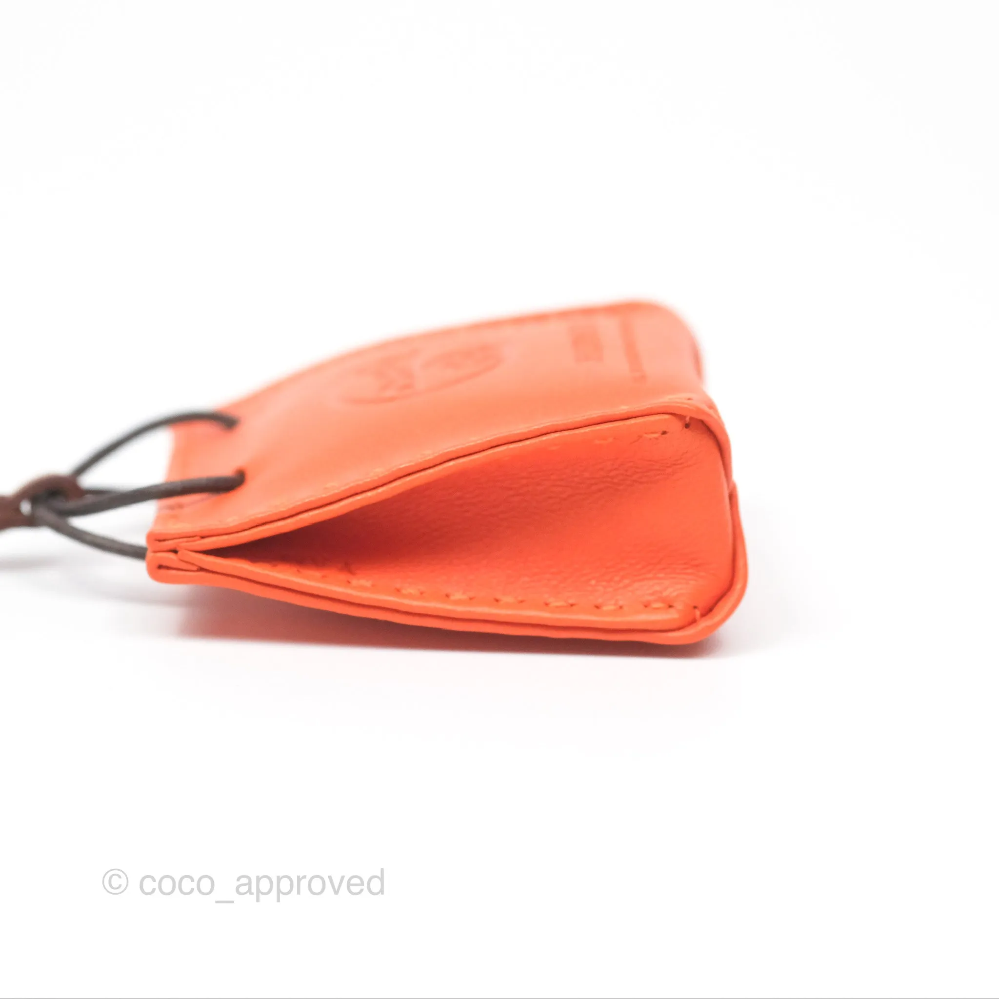 Herms Orange Shopping Bag Charm