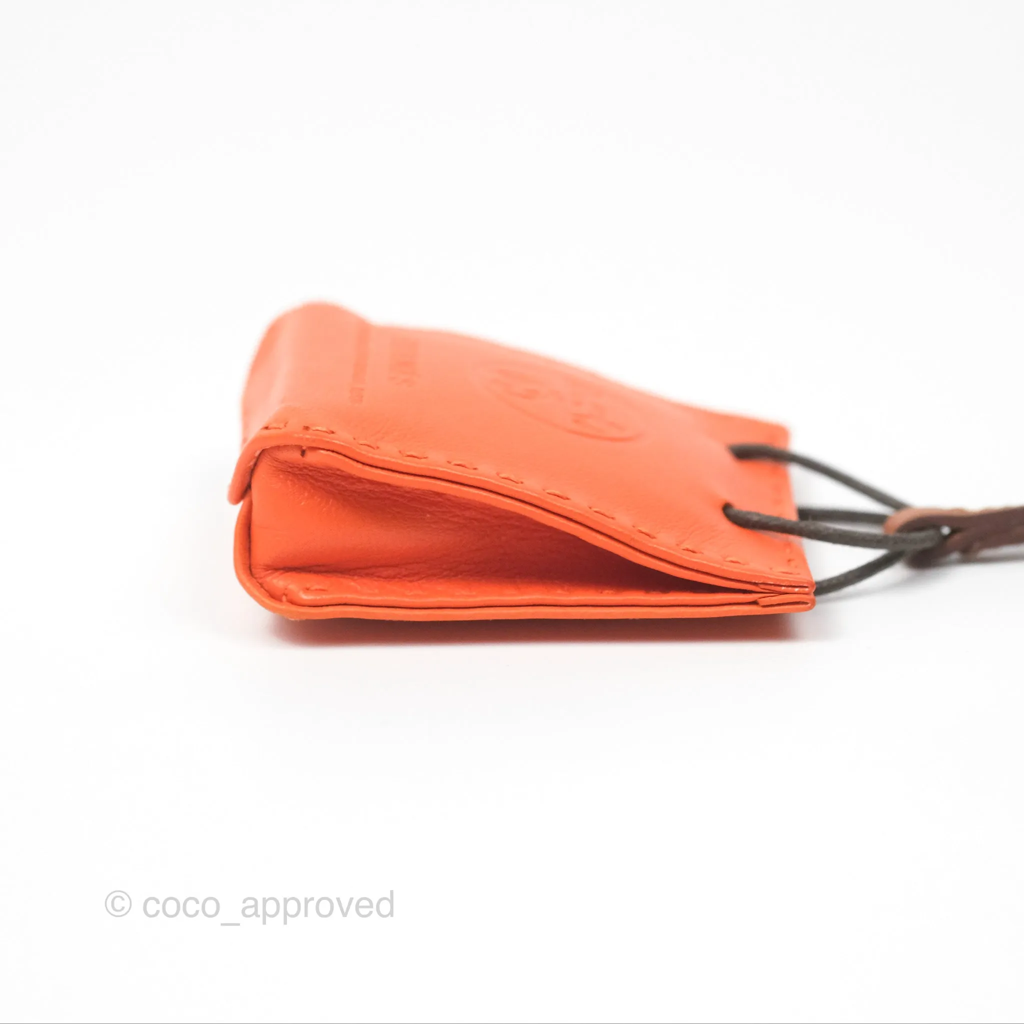 Herms Orange Shopping Bag Charm