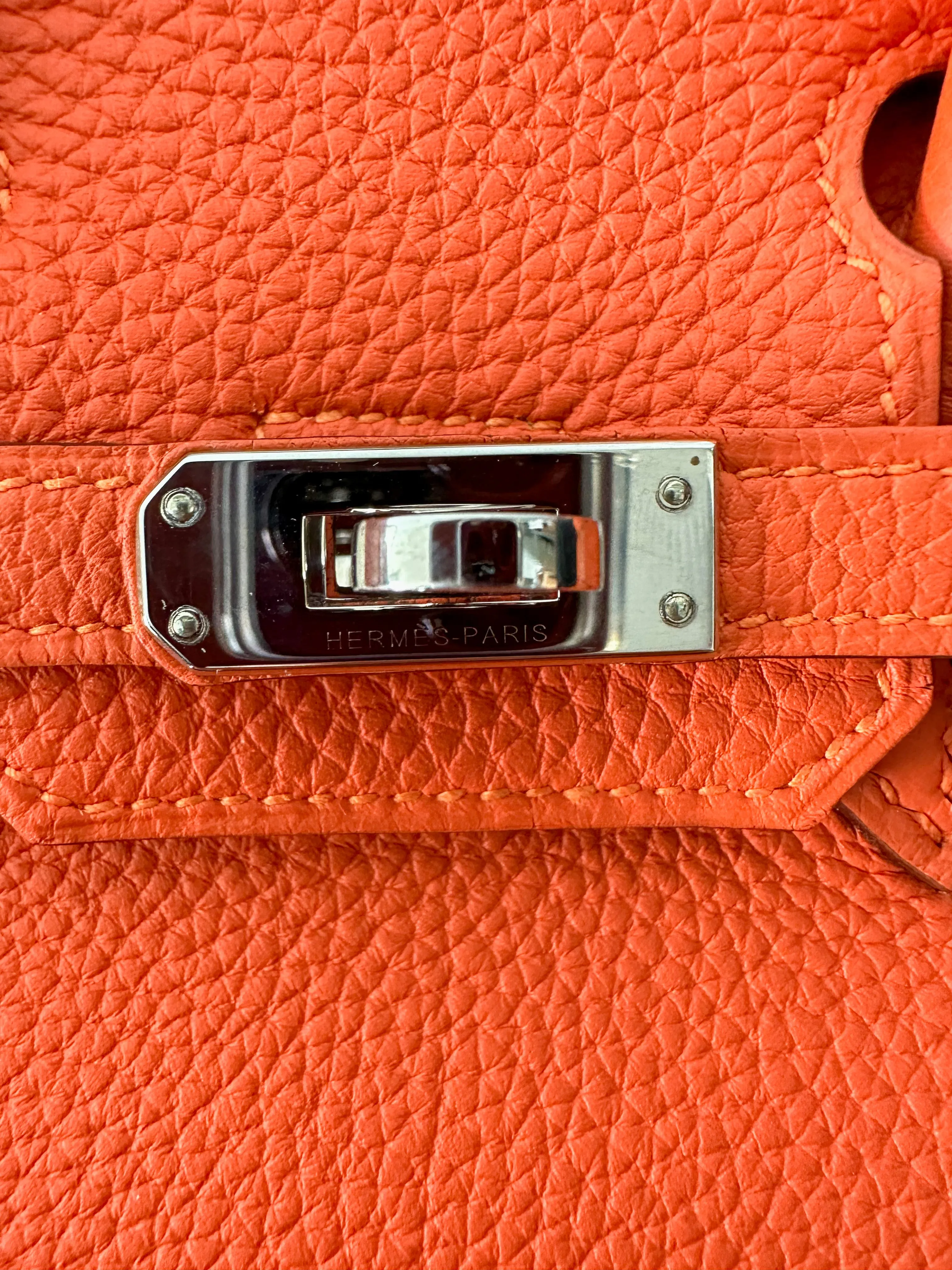 Herms Orange Togo Birkin 25