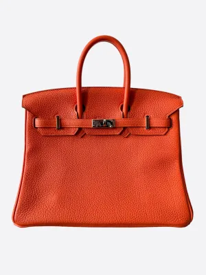Herms Orange Togo Birkin 25