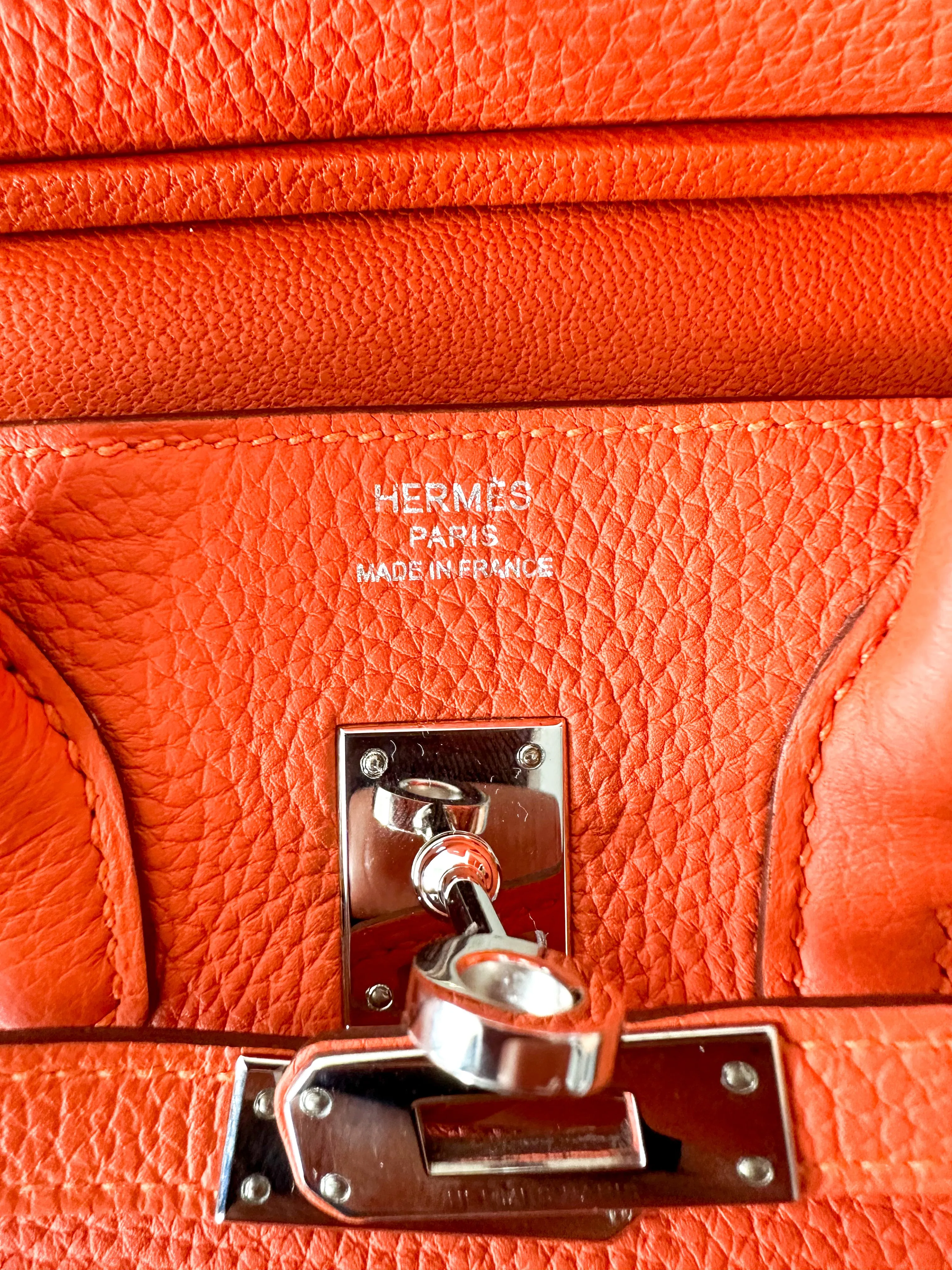 Herms Orange Togo Birkin 25