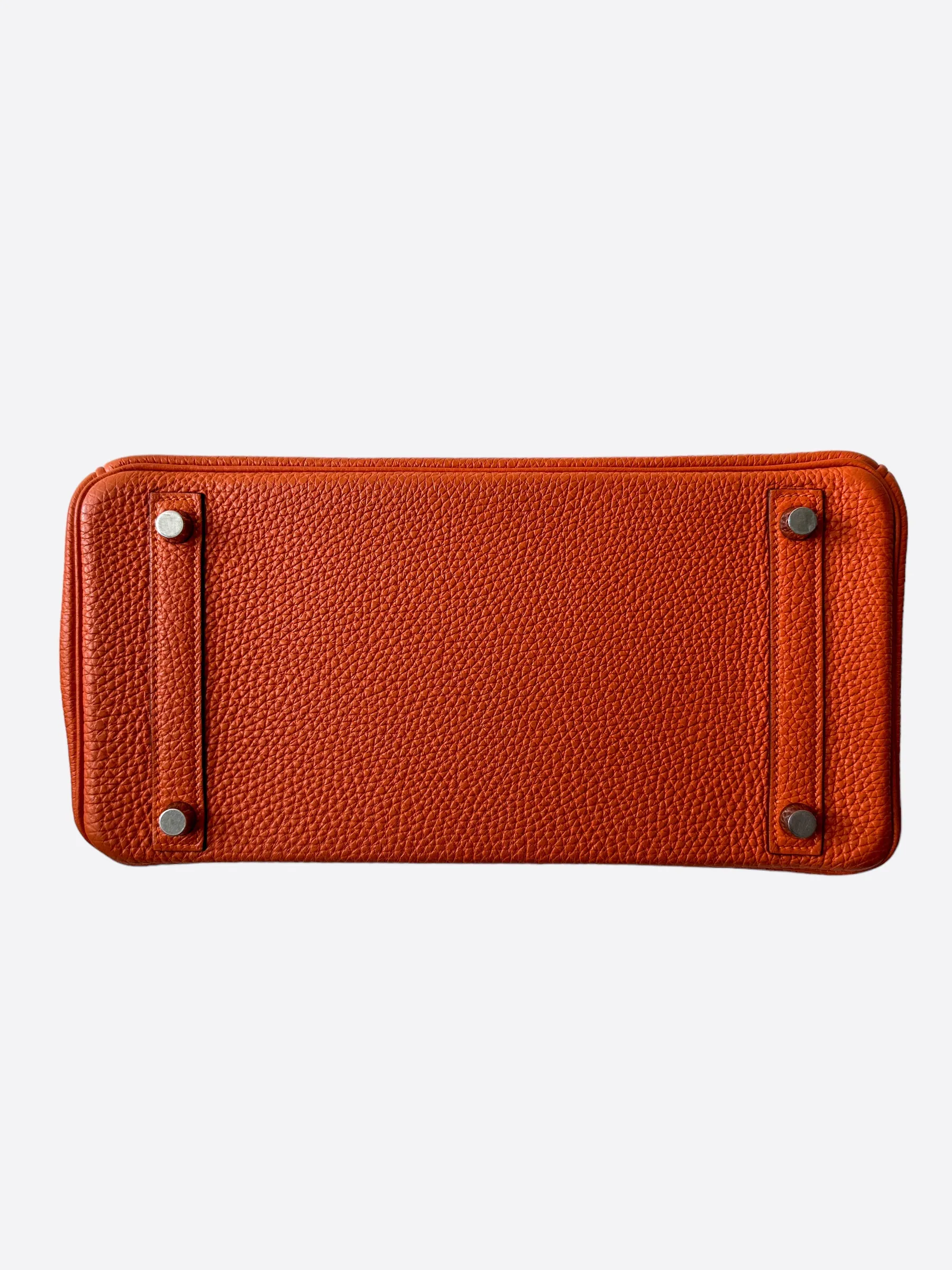 Herms Orange Togo Leather Birkin 30