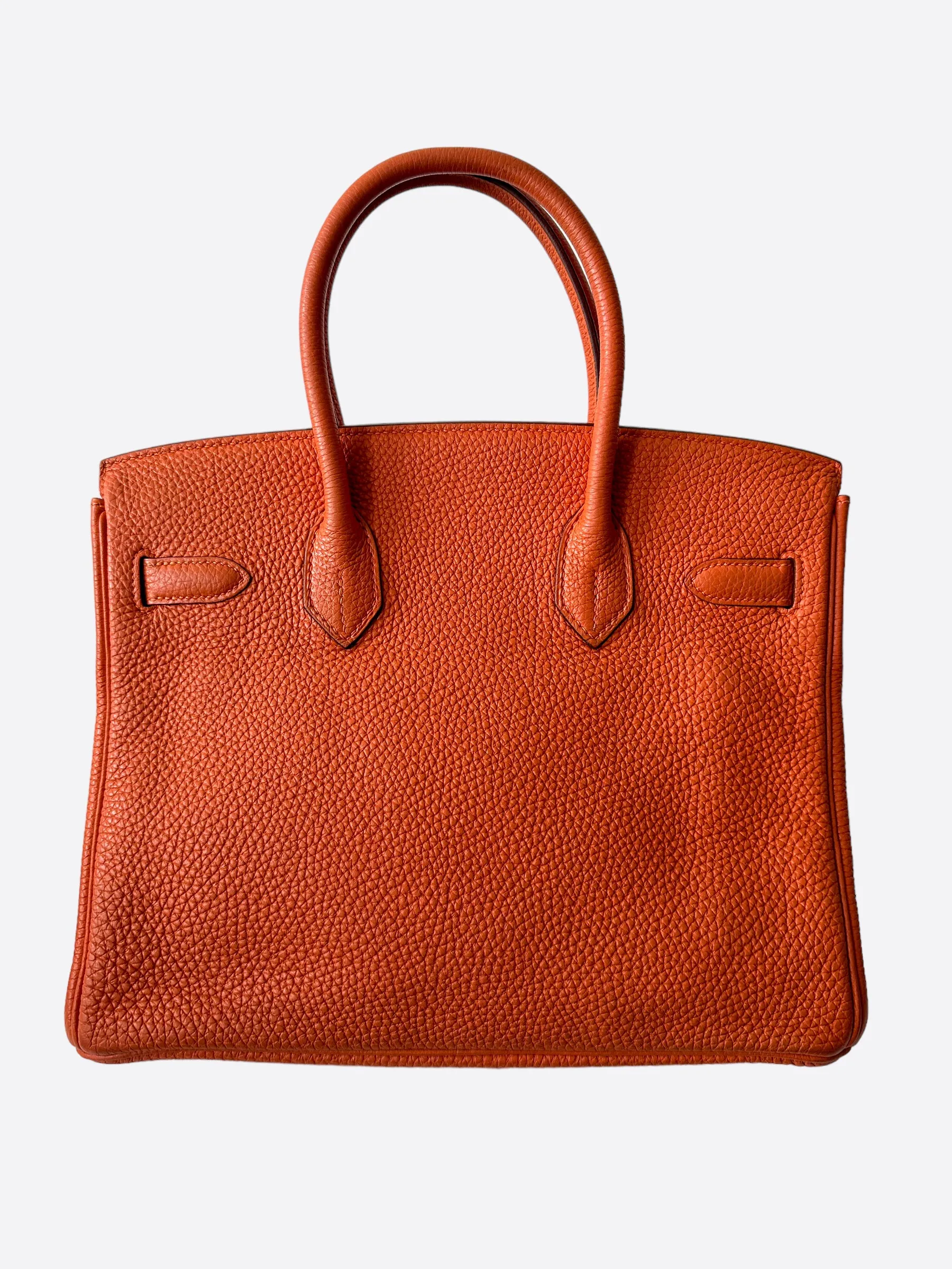 Herms Orange Togo Leather Birkin 30