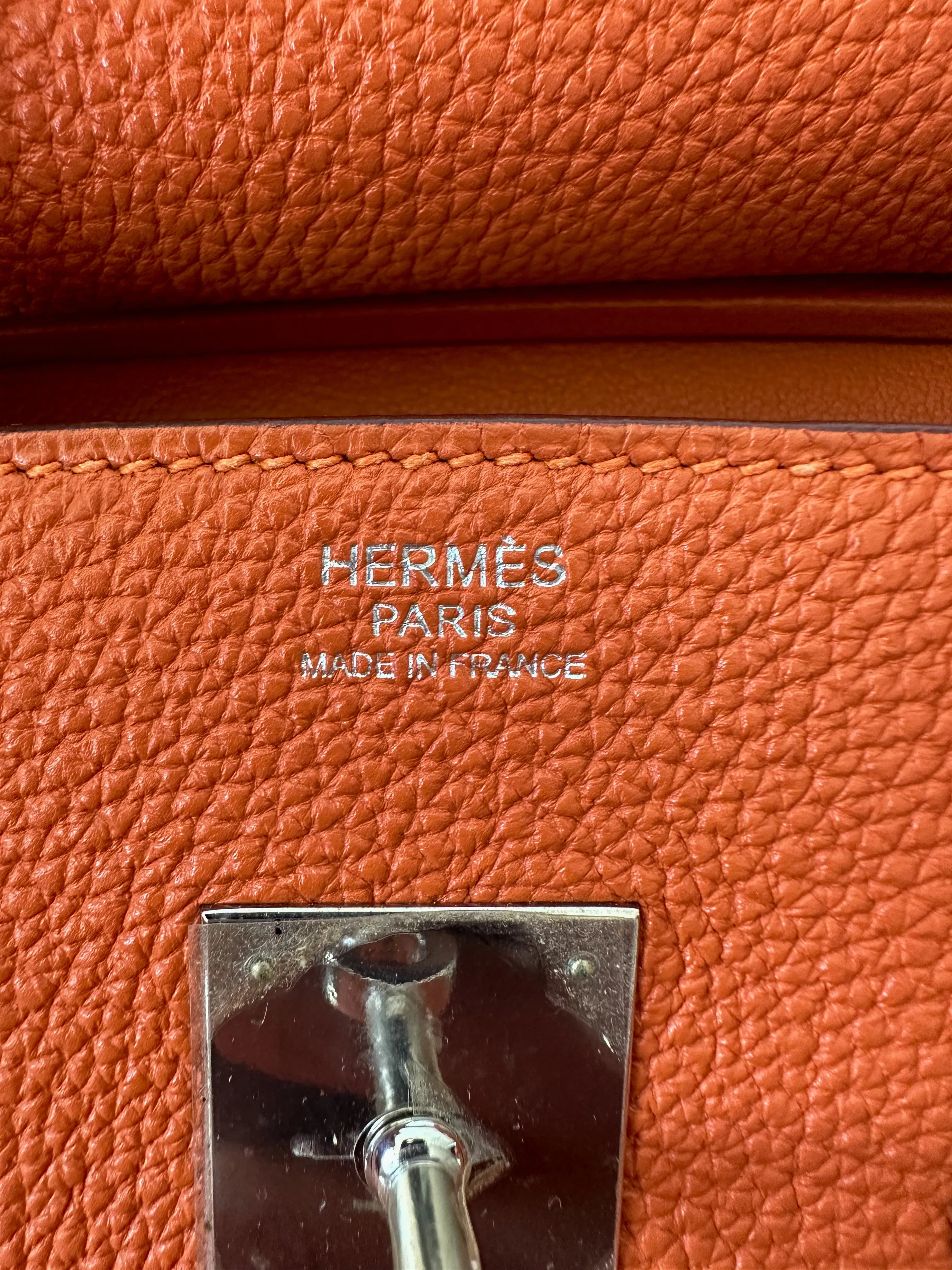 Herms Orange Togo Leather Birkin 30