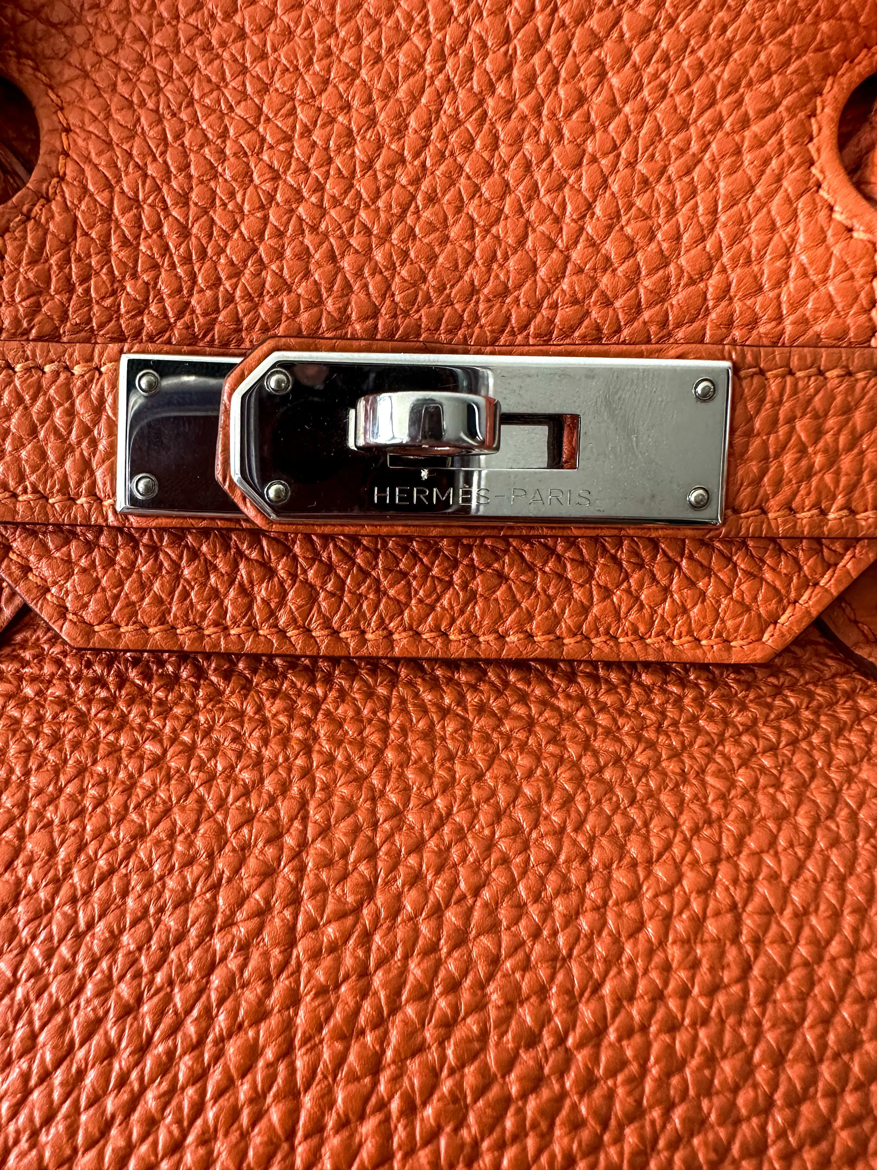 Herms Orange Togo Leather Birkin 30