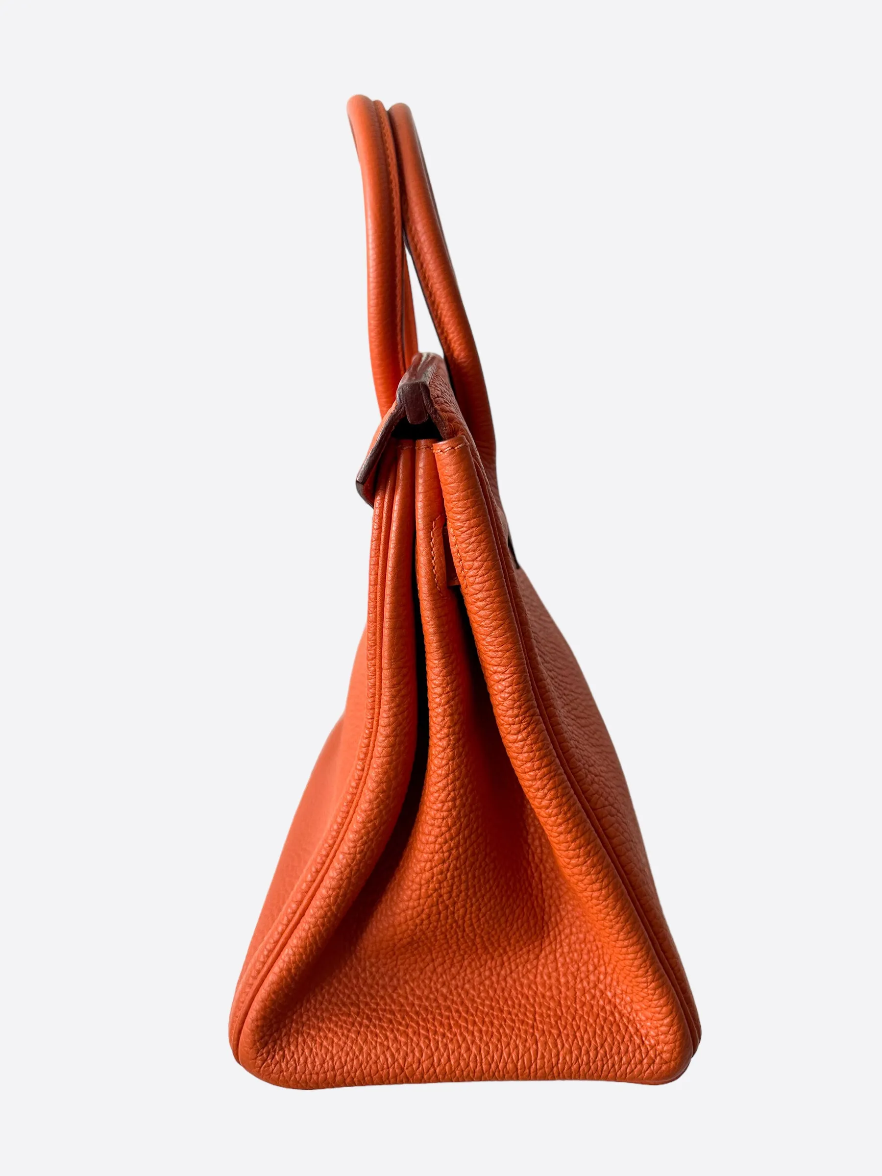 Herms Orange Togo Leather Birkin 30