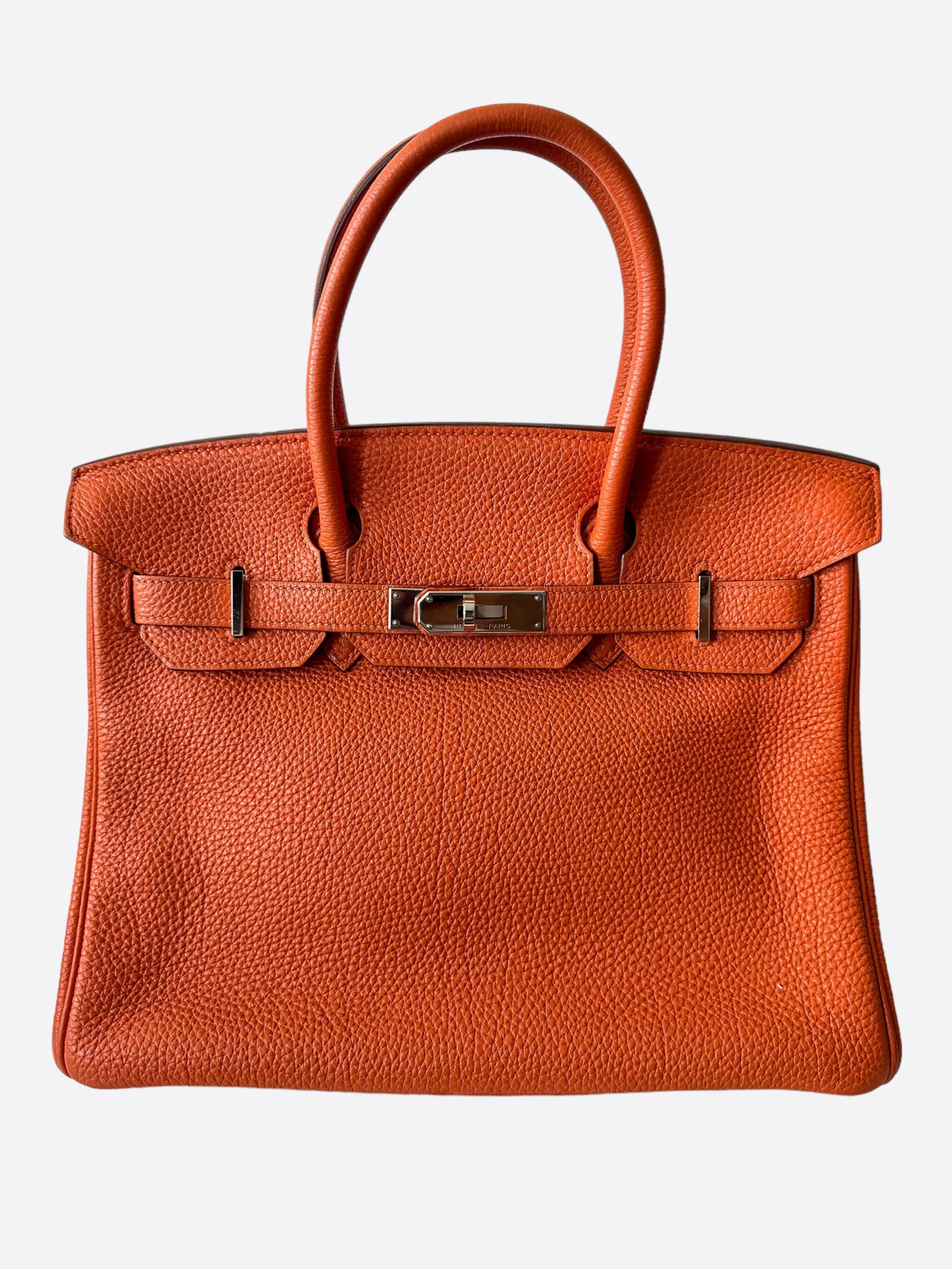 Herms Orange Togo Leather Birkin 30