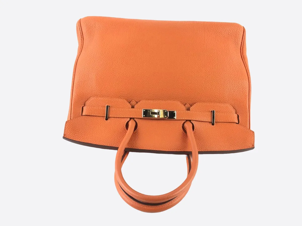 Herms Orange Togo Leather Birkin 35