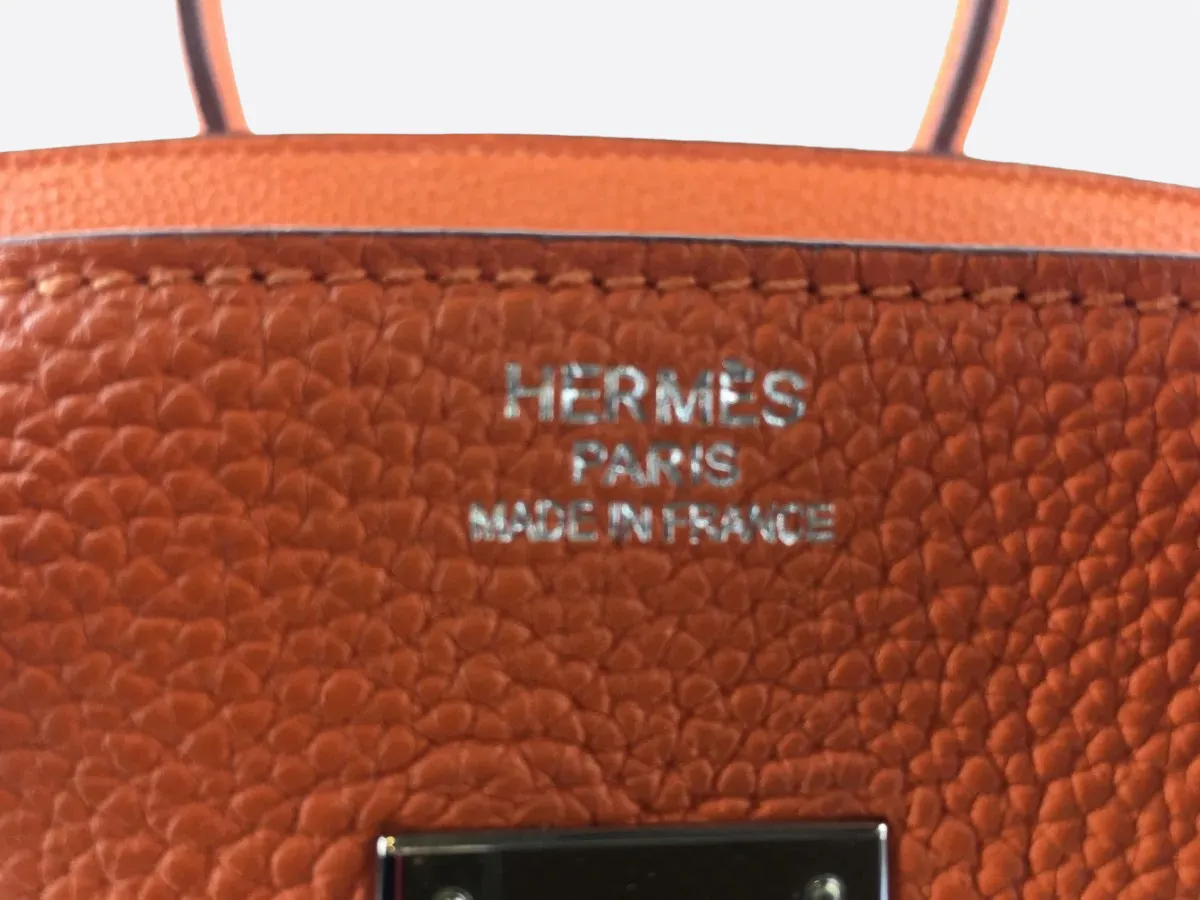 Herms Orange Togo Leather Birkin 35