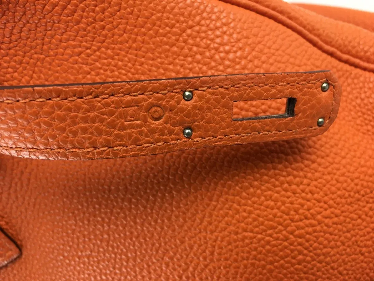 Herms Orange Togo Leather Birkin 35