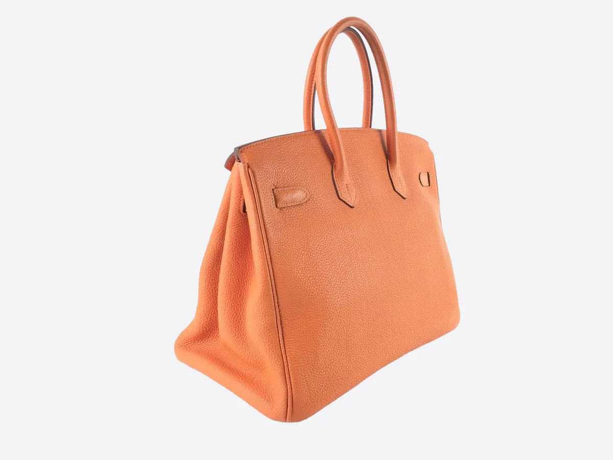 Herms Orange Togo Leather Birkin 35