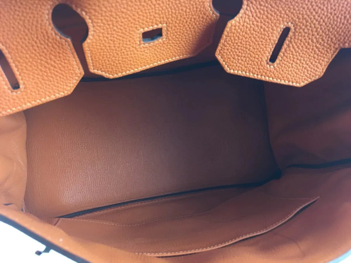 Herms Orange Togo Leather Birkin 35