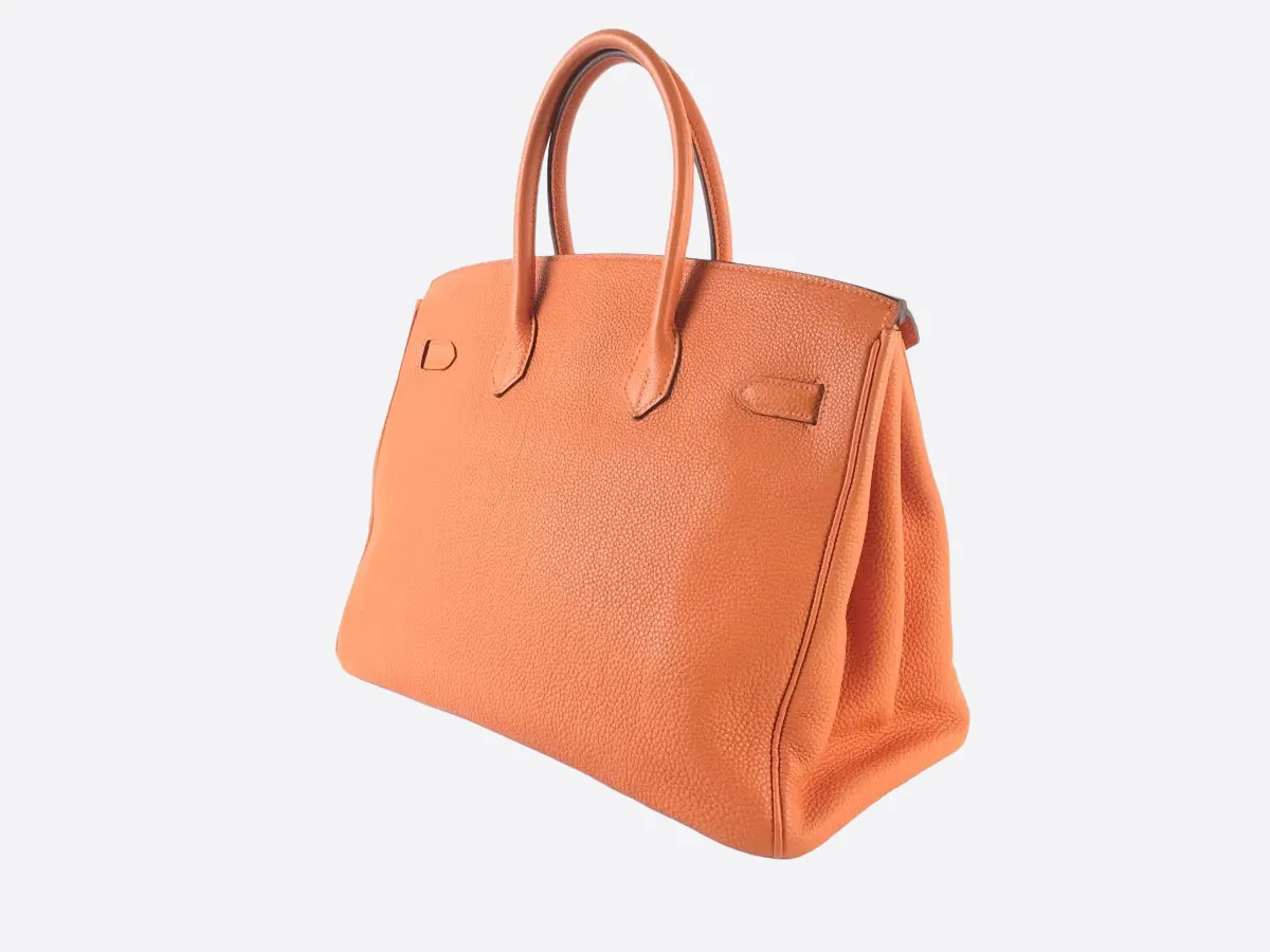 Herms Orange Togo Leather Birkin 35