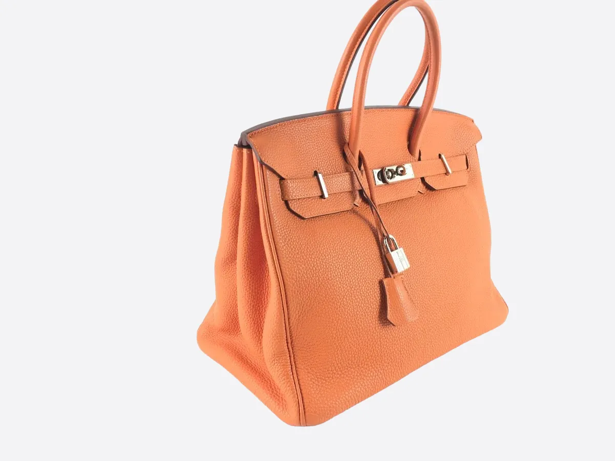 Herms Orange Togo Leather Birkin 35