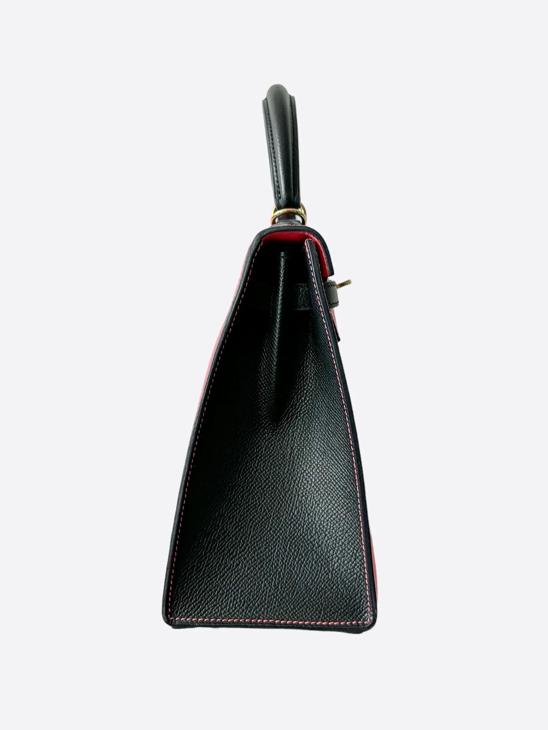 Herms Pink & Black Epsom Kelly 25