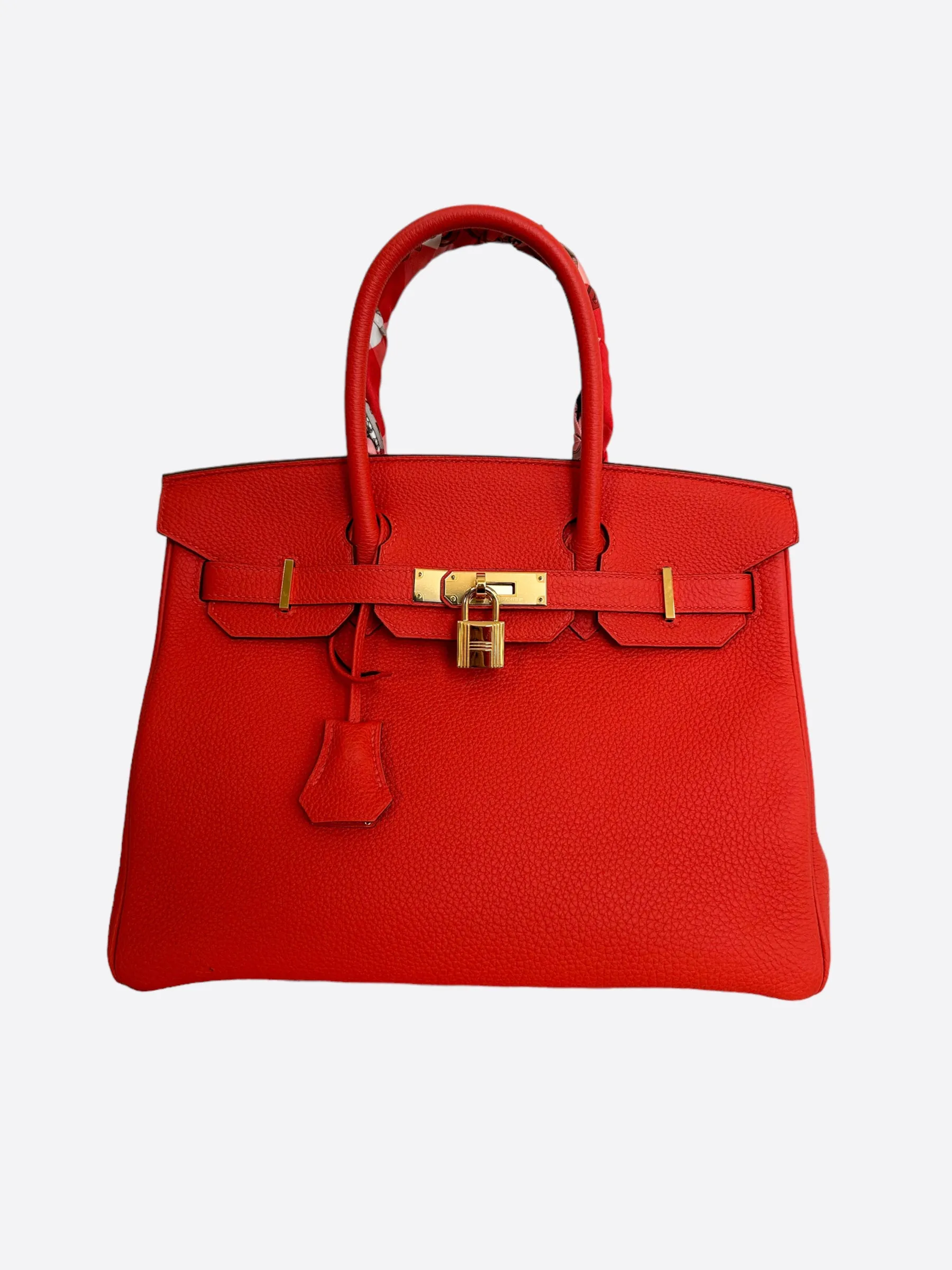 Herms Red Togo Birkin 30