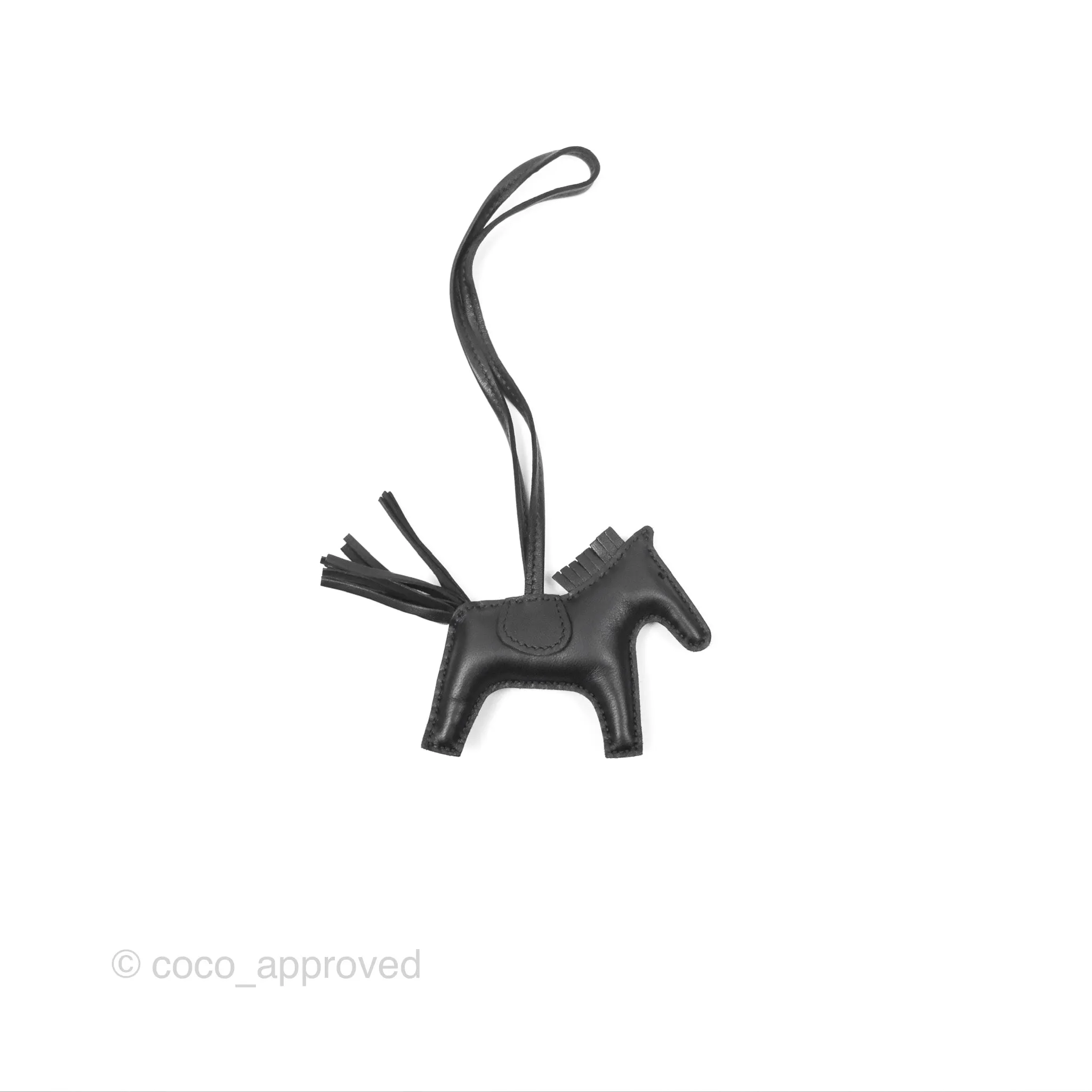 Herms Rodeo PM Bag Charm Black