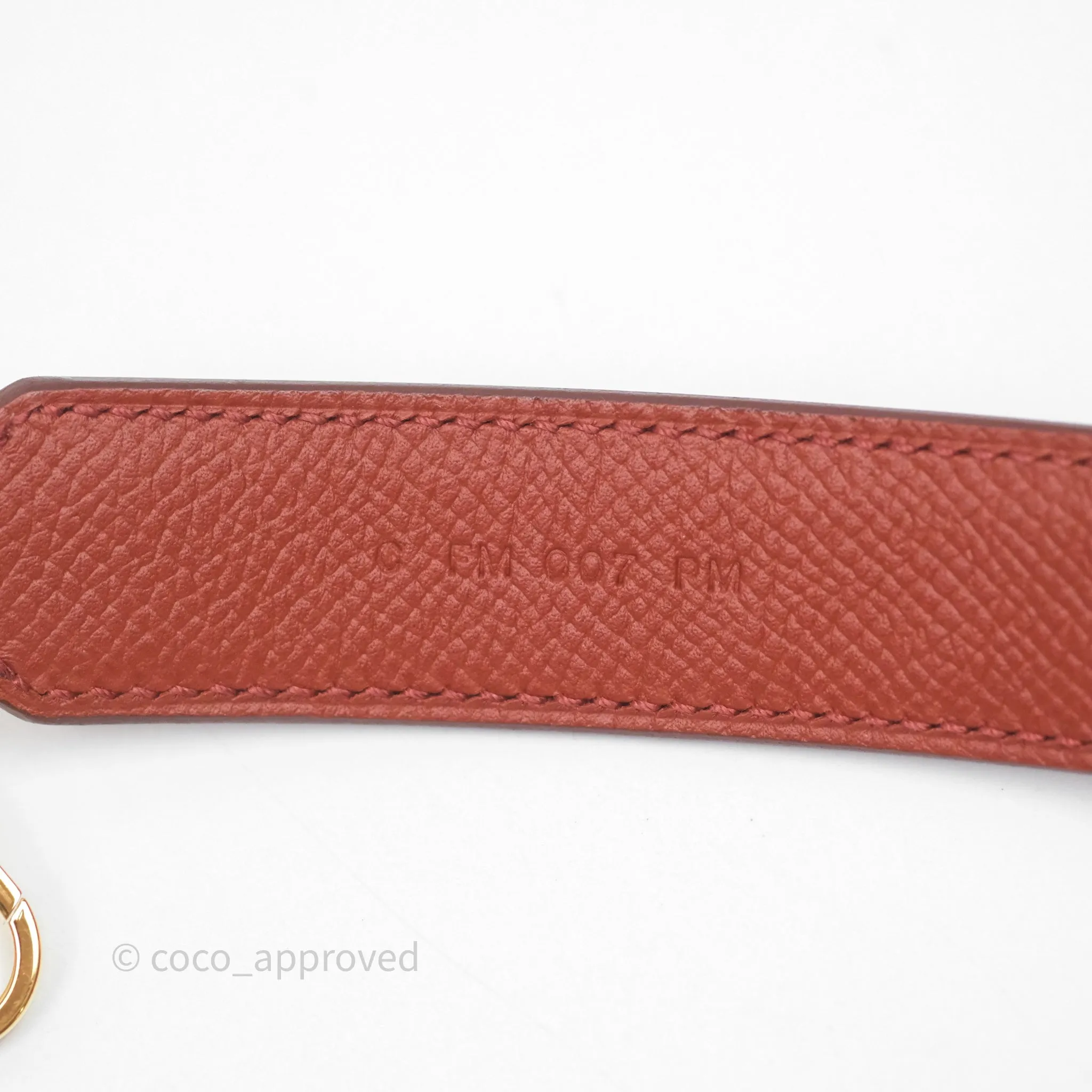 Herms Tressage Cuir Chevron Strap 25mm Gold Hardware