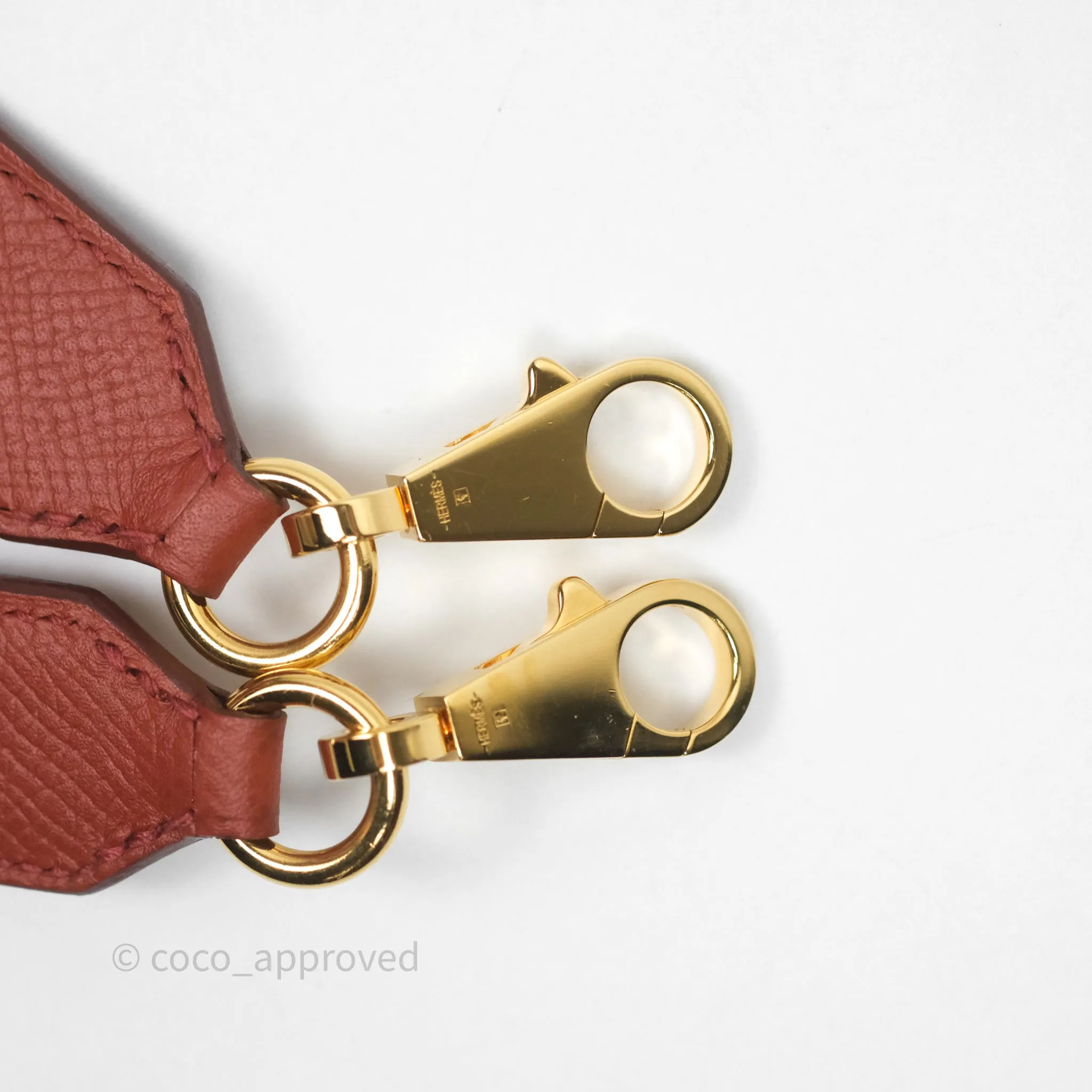Herms Tressage Cuir Chevron Strap 25mm Gold Hardware
