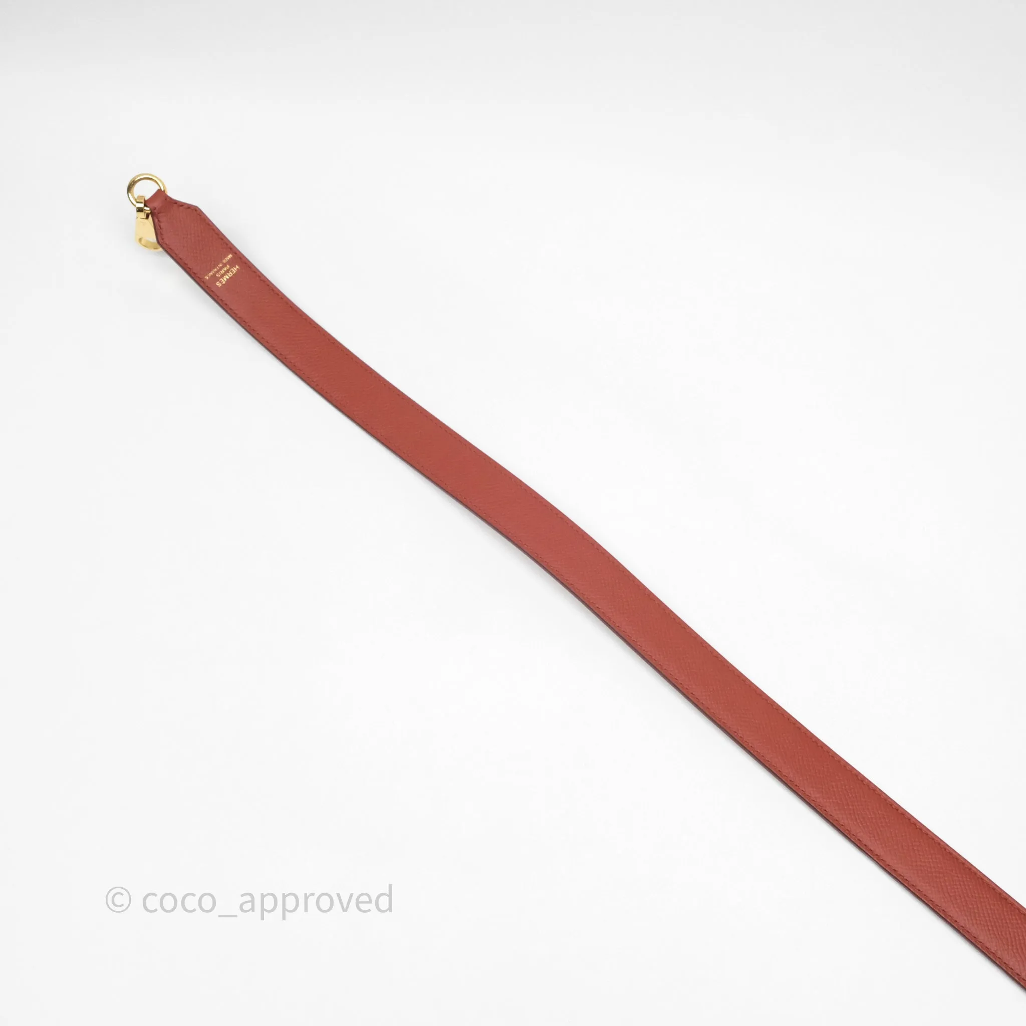 Herms Tressage Cuir Chevron Strap 25mm Gold Hardware