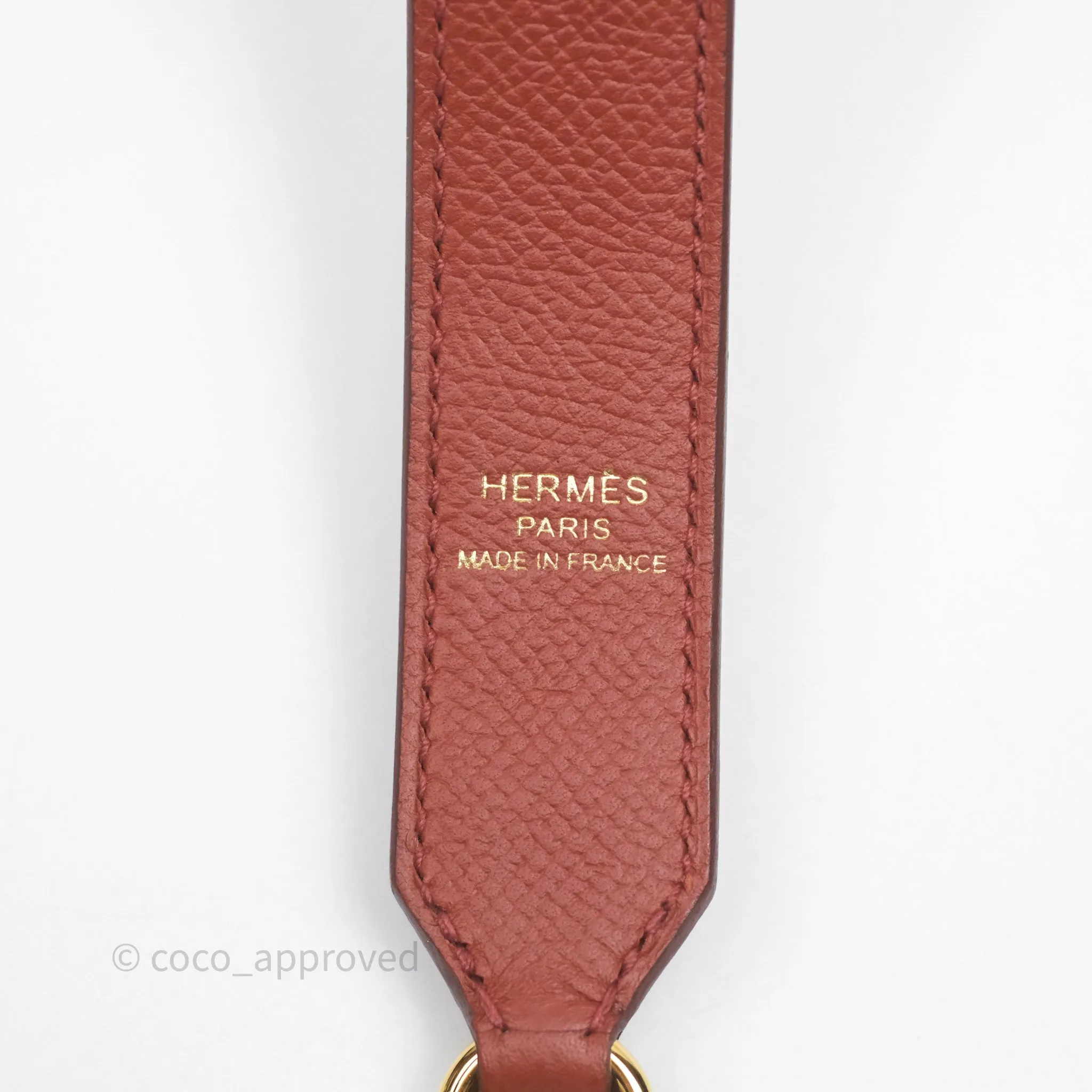 Herms Tressage Cuir Chevron Strap 25mm Gold Hardware