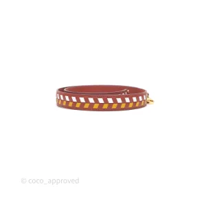 Herms Tressage Cuir Chevron Strap 25mm Gold Hardware